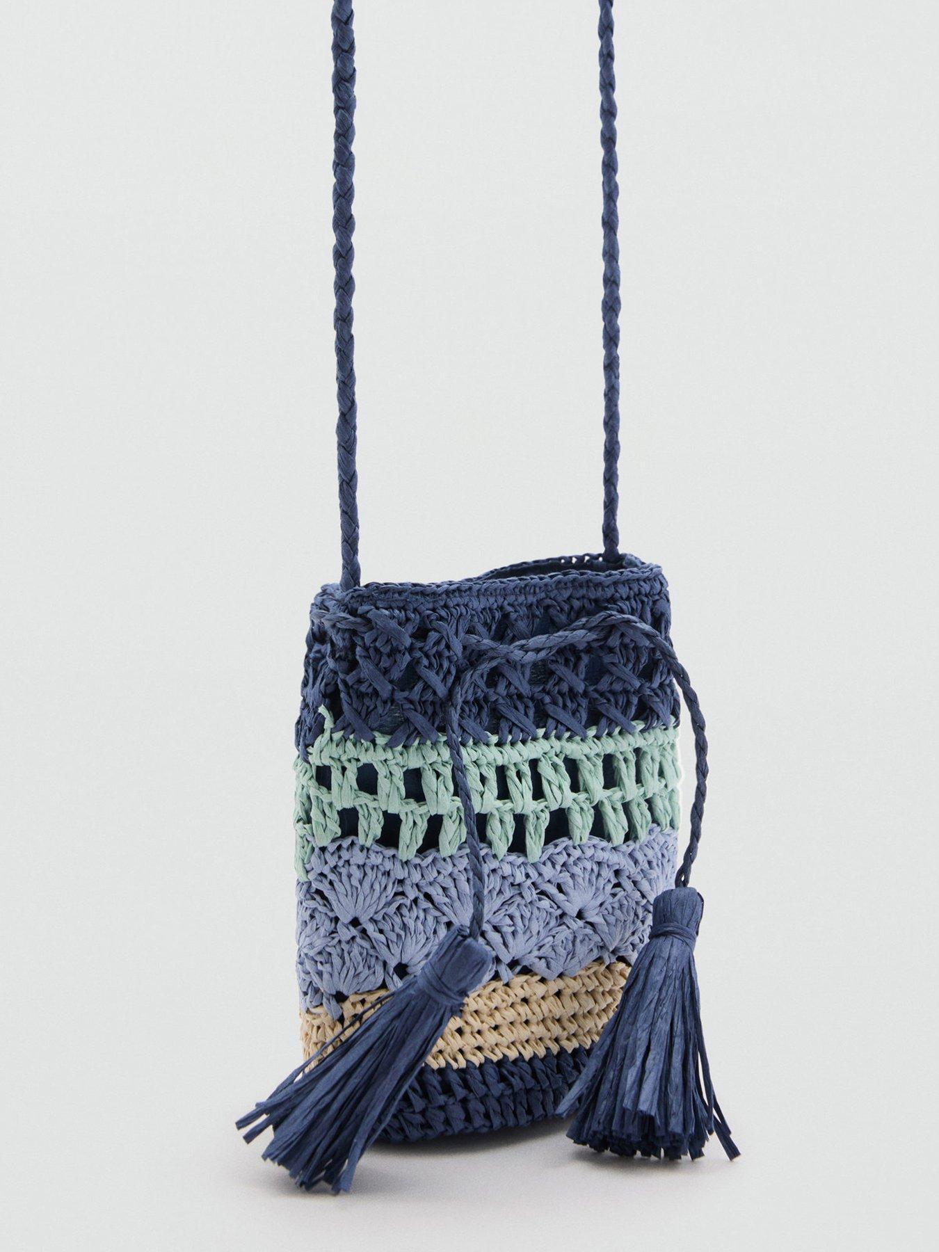 Image 2 of 5 of Mango Girls Contrast Mini Bag - Navy