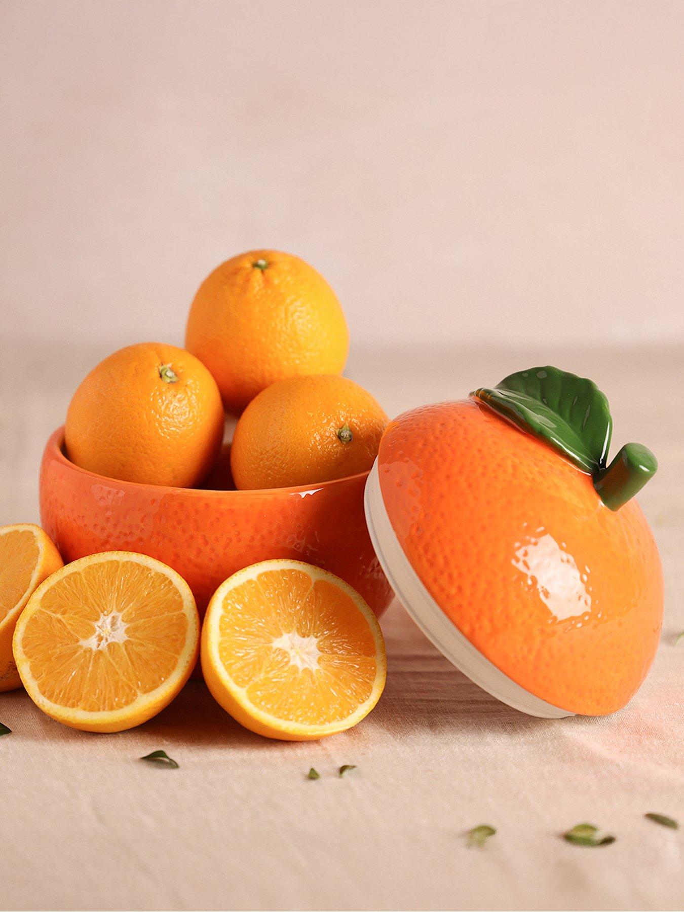 Hestia Orange Storage Jar