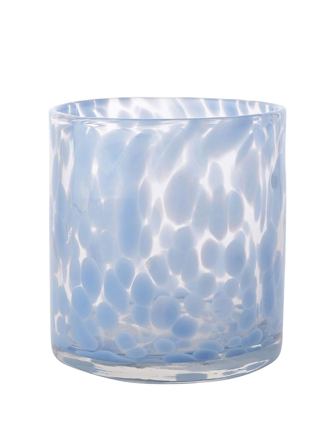Product photograph of Hestia Confetti Glass Vase - Blue from very.co.uk