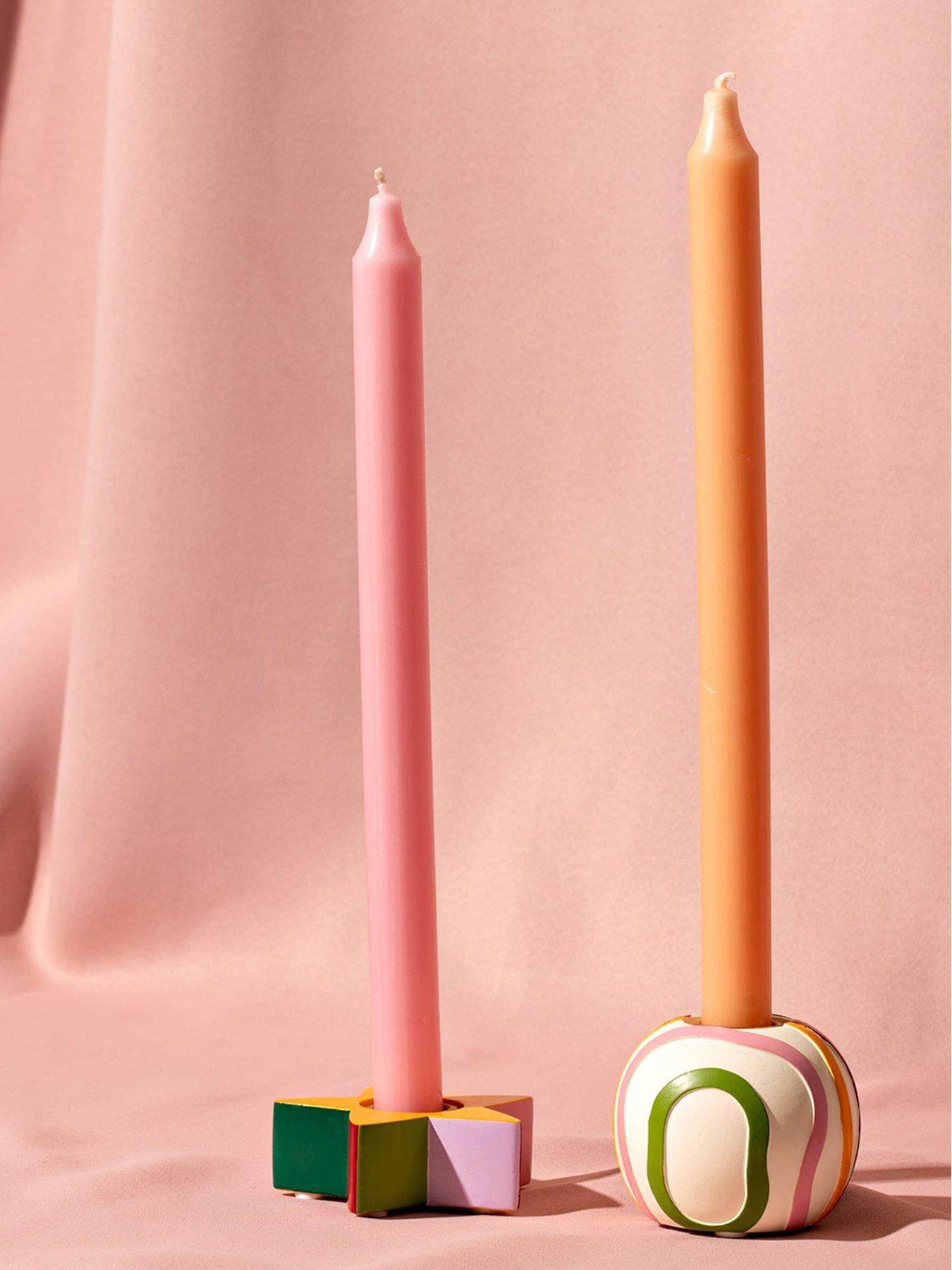undefined Raspberry Blossom Set of 2 Candle Holders