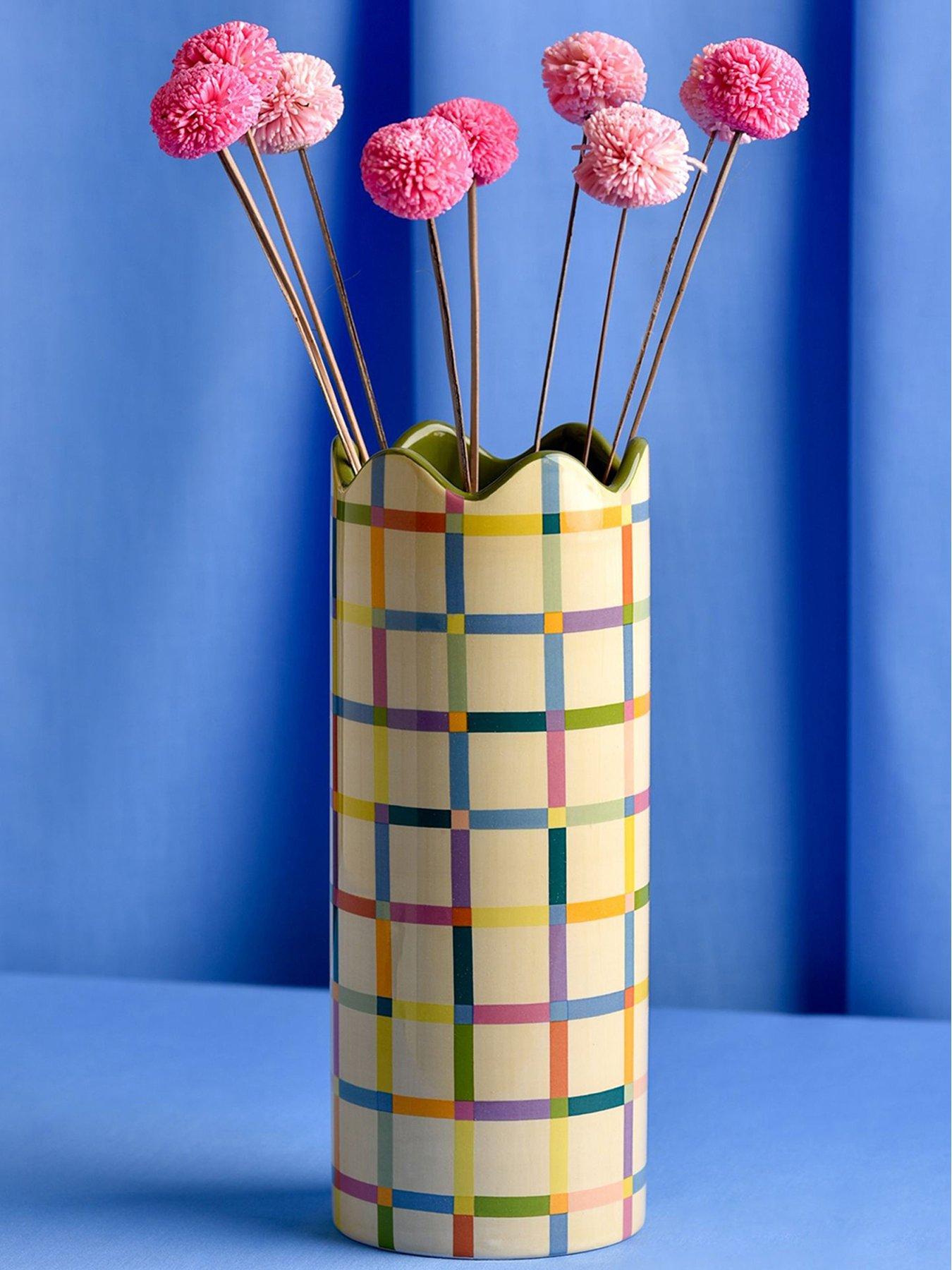 undefined Raspberry Blossom Multi Coloured Vase