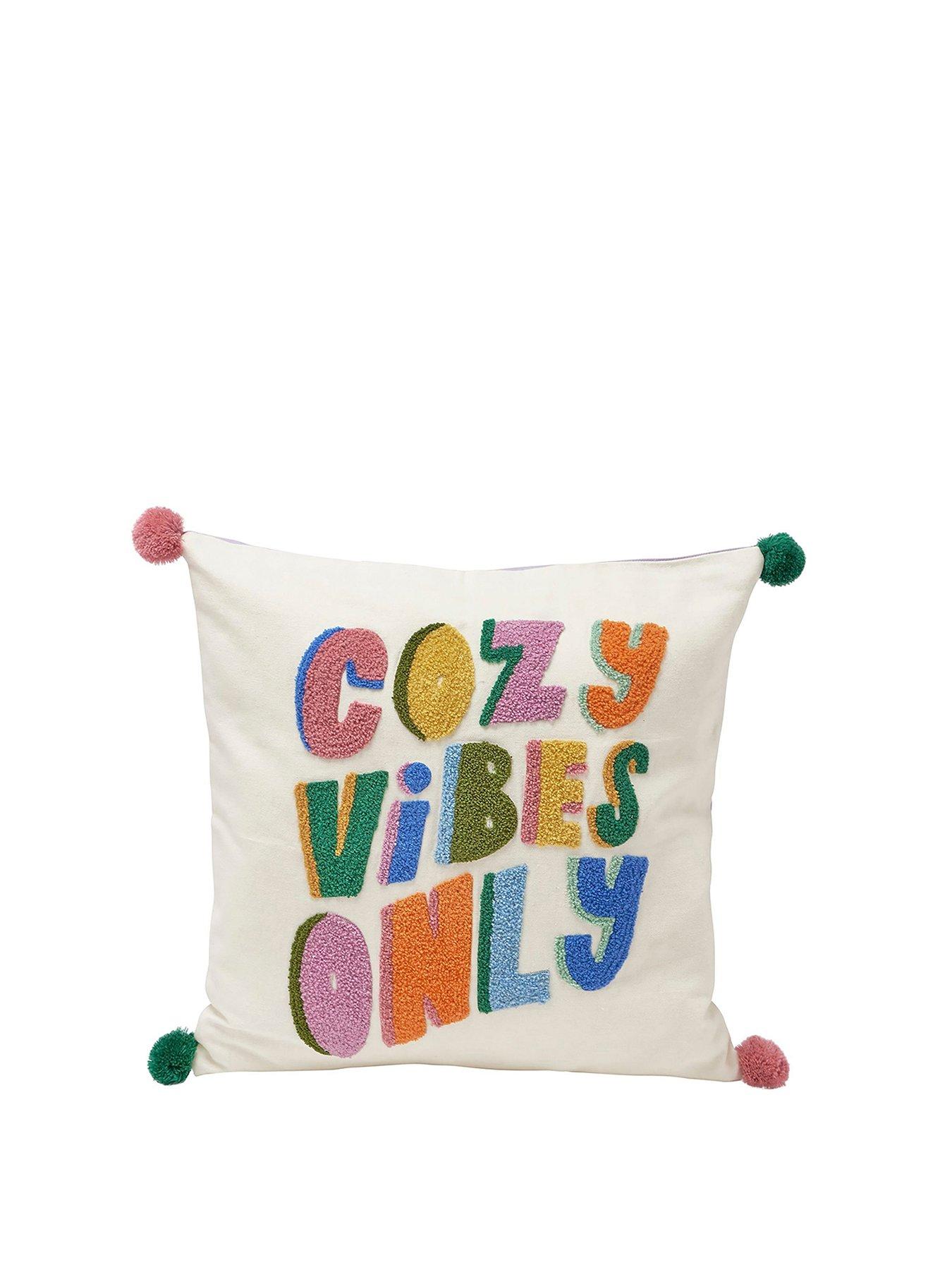 undefined Raspberry Blossom Cozy Vibes Only Cushion