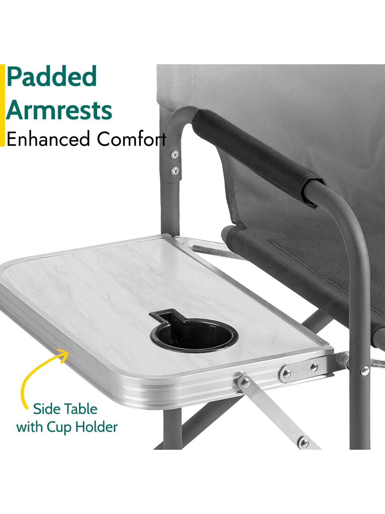 Image 3 of 7 of Trail Folding Directors Chair with Side Table
