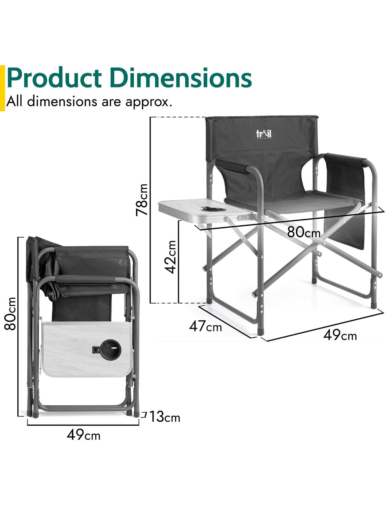 Image 6 of 7 of Trail Folding Directors Chair with Side Table