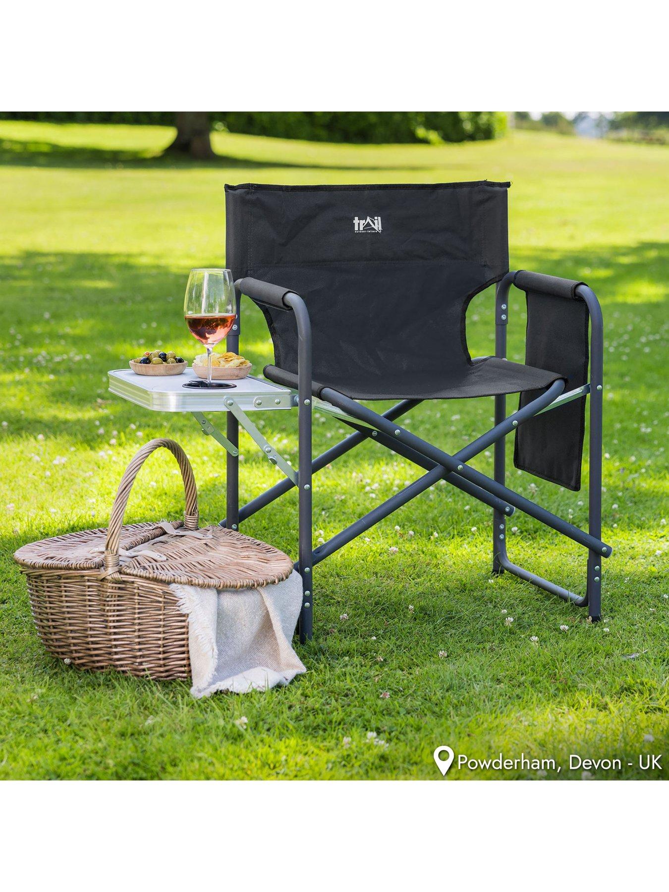 Image 7 of 7 of Trail Folding Directors Chair with Side Table