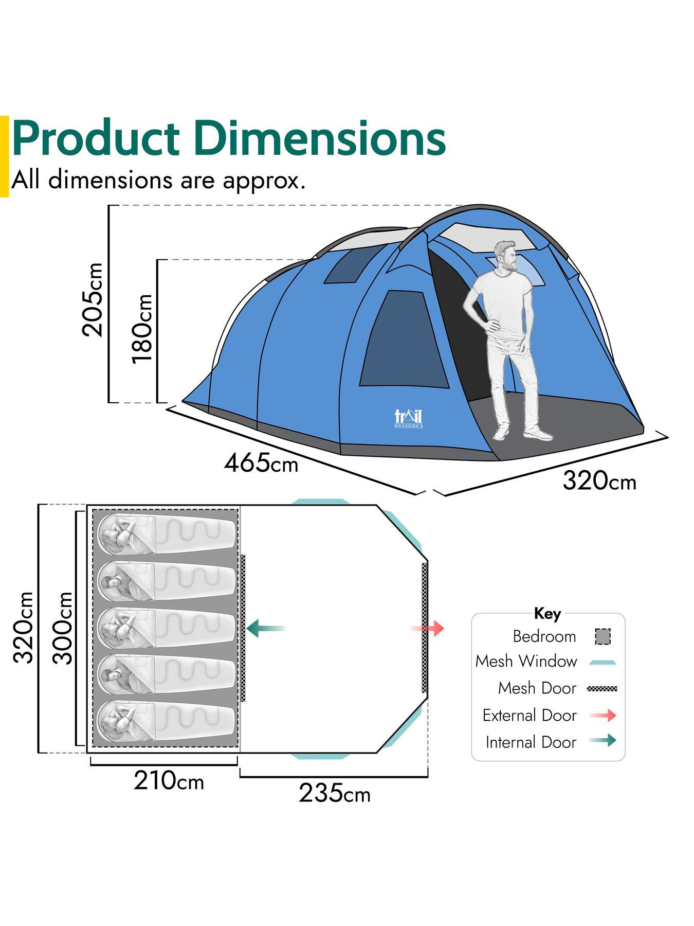 Image 5 of 7 of Trail Braddon 5 Person Tunnel Tent (Waterproof 3000mm)