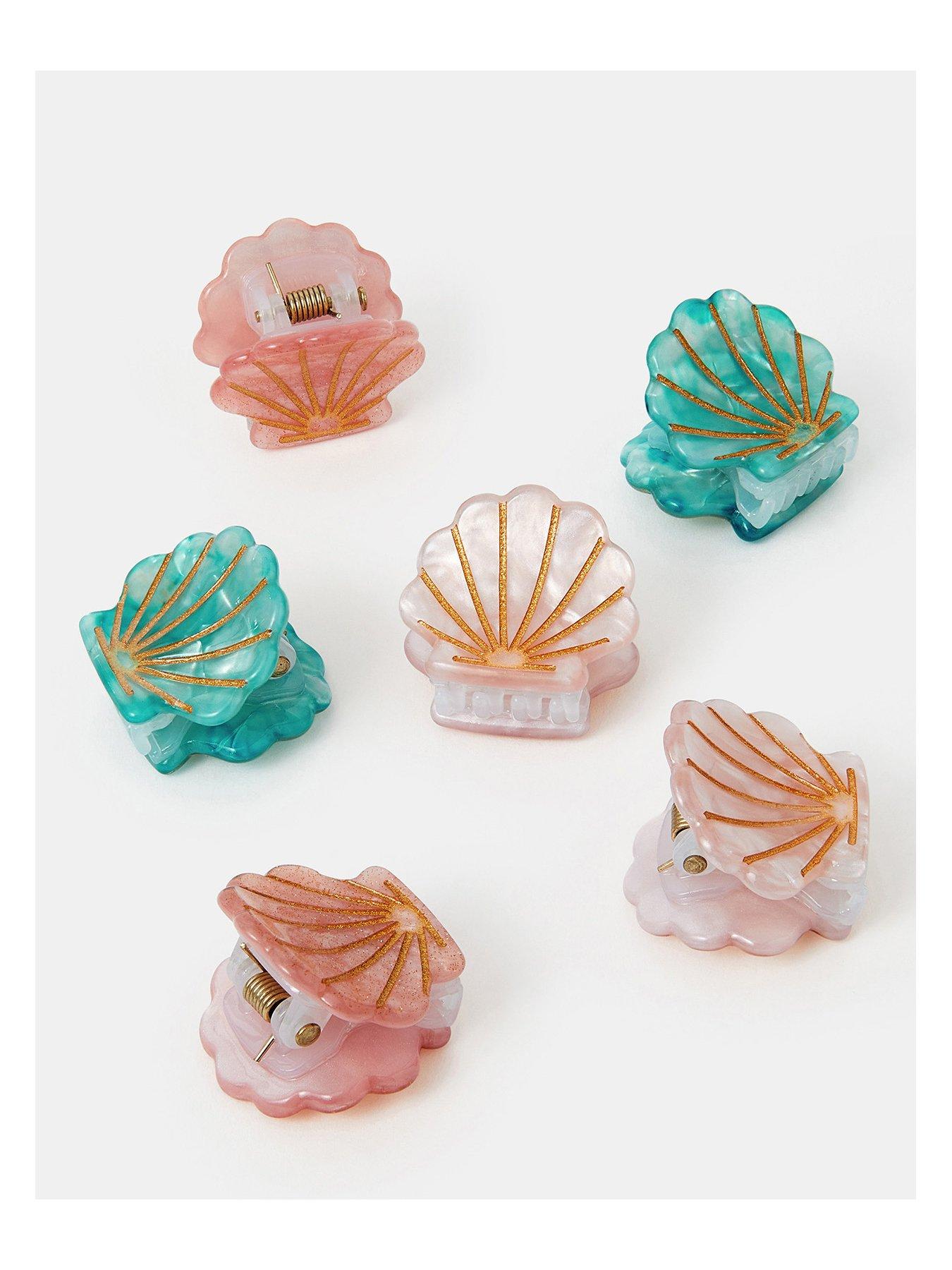 Accessorize 6 X Mini Shell Claw Clips - Multi | Very
