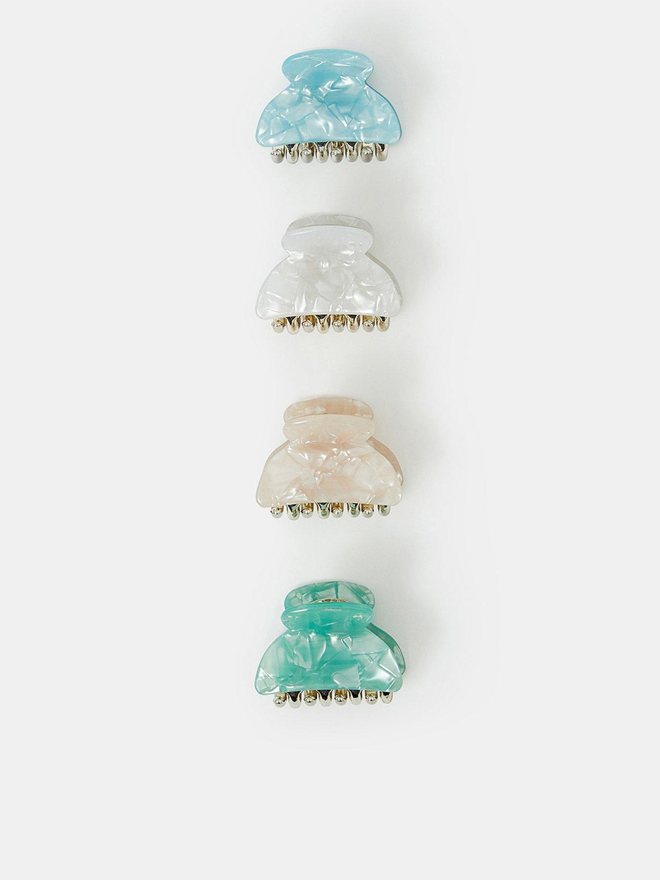 undefined 4-Pack Small Resin Claw Clip - Blue