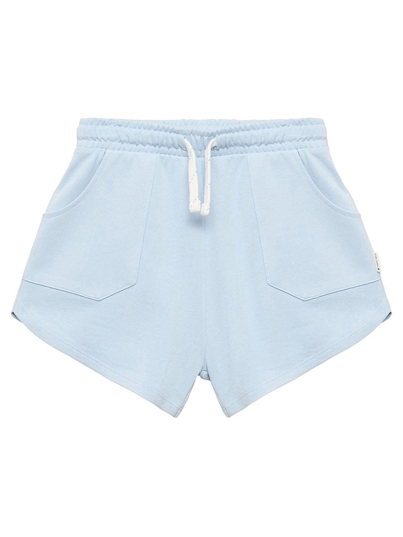 undefined Girls Jersey Shorts - Light Blue