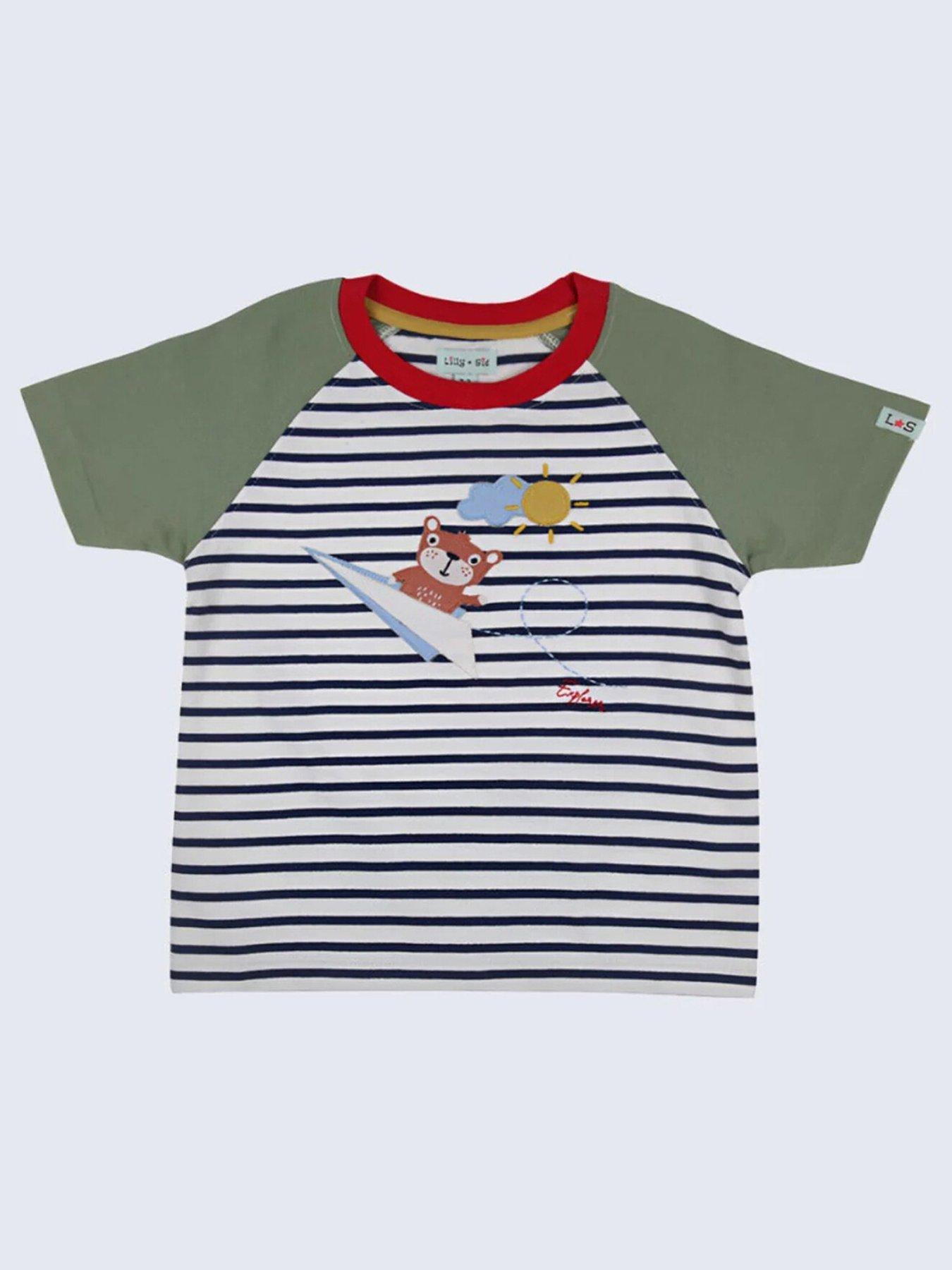 Lilly + Sid Boys Plane Applique T-Shirt, Multi, Size 0-6 Months
