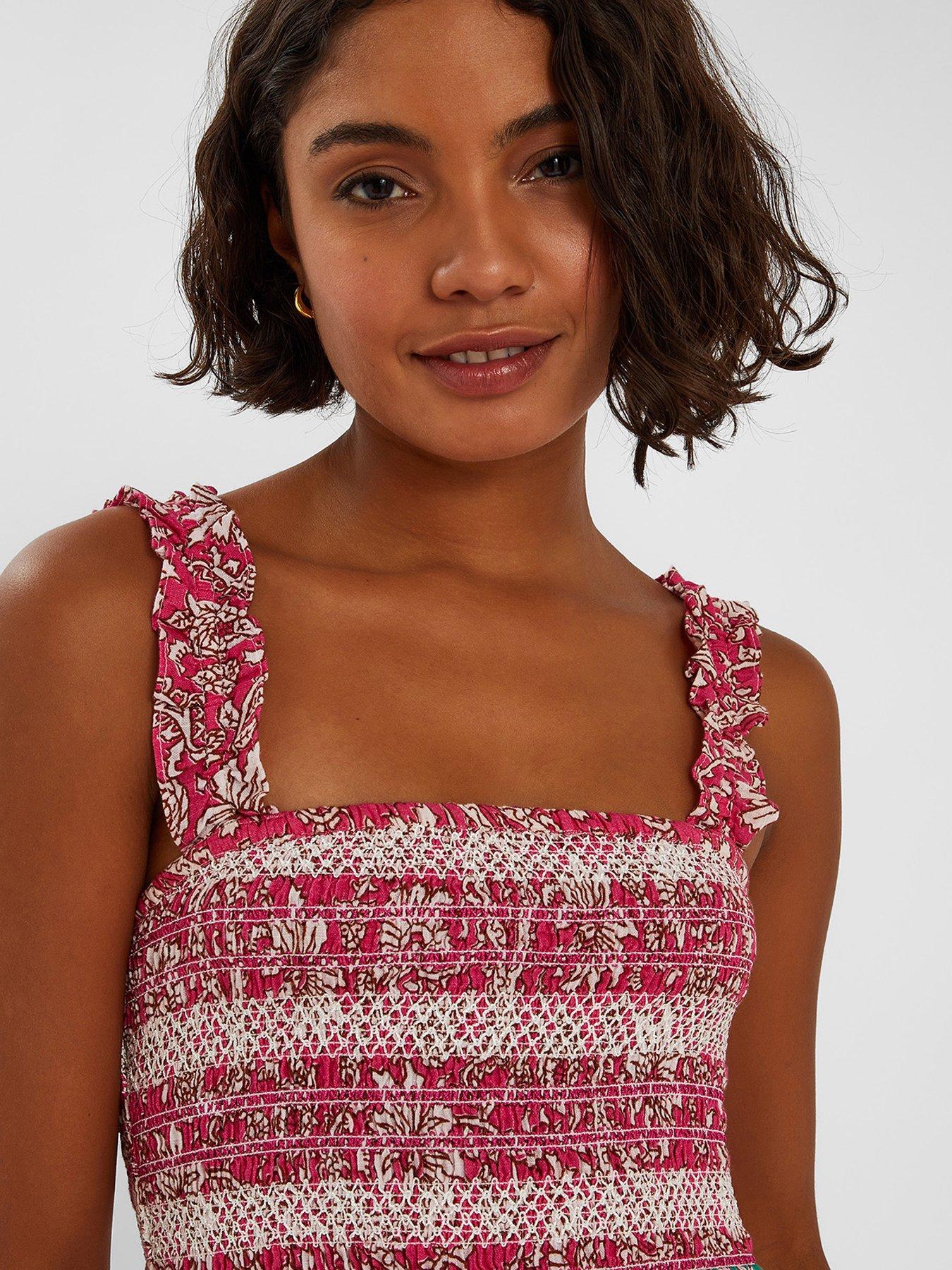 Image 4 of 4 of Accessorize Paisley Tiered Maxi Dress - Multi