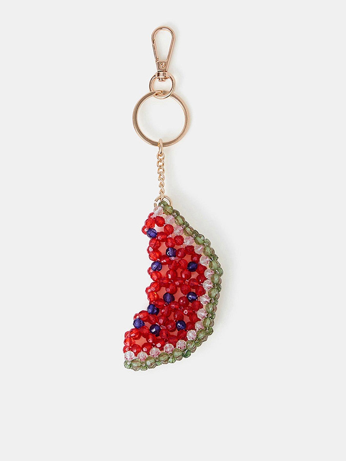 undefined Embellished Watermelon Bag Charm - Red