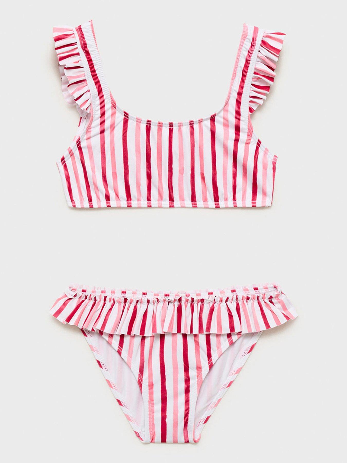 undefined Girls Stripe Bikini - Red