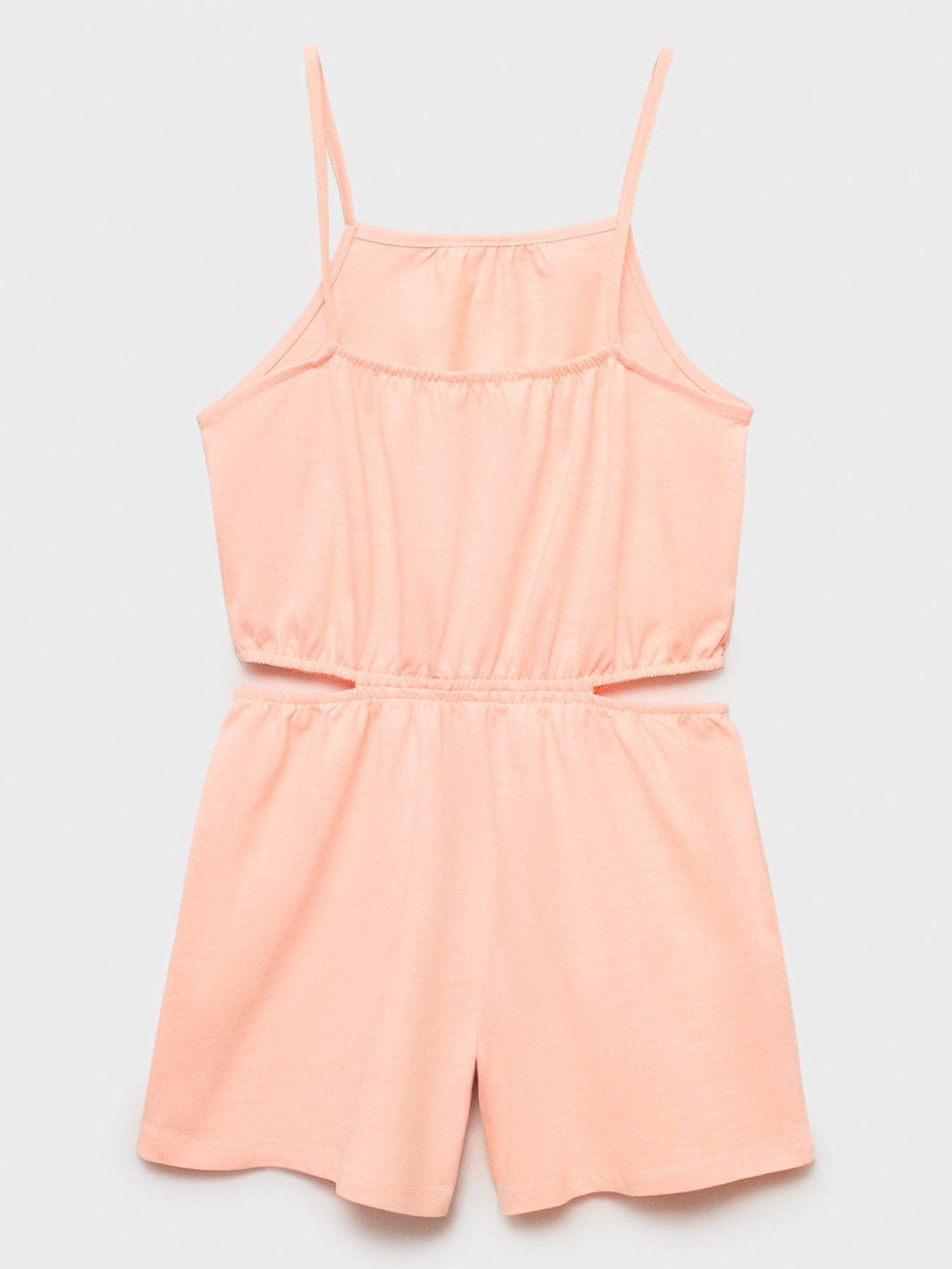undefined Girls Cutout Playsuit - Orange