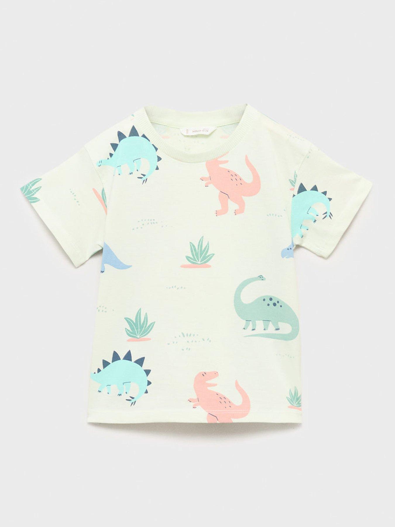 undefined Younger Boys Dinosaur Short Sleeve T-Shirt - Light Green