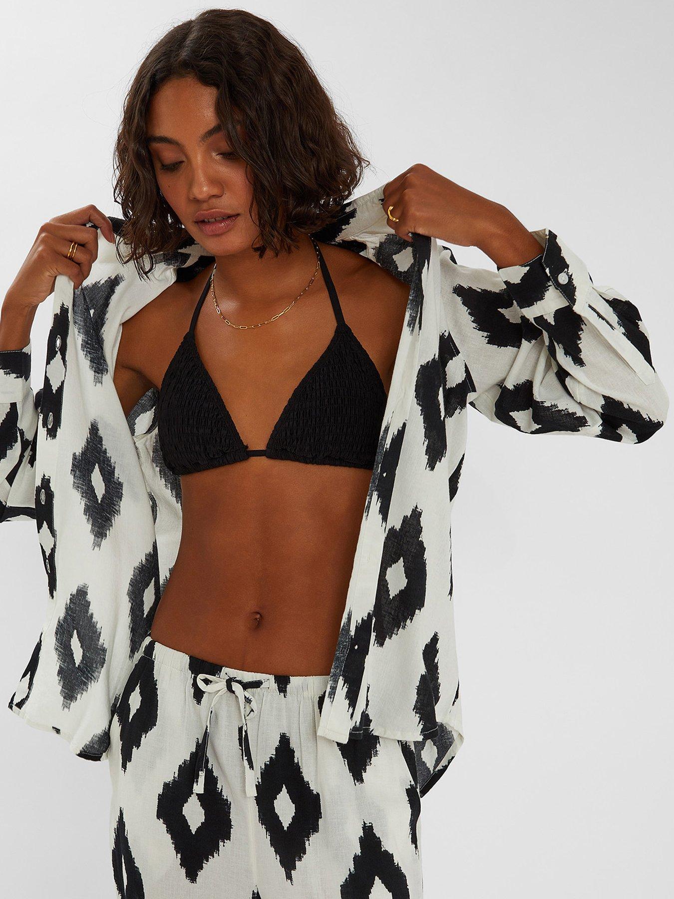 undefined Abstract Diamond Print Shirt - Black/White