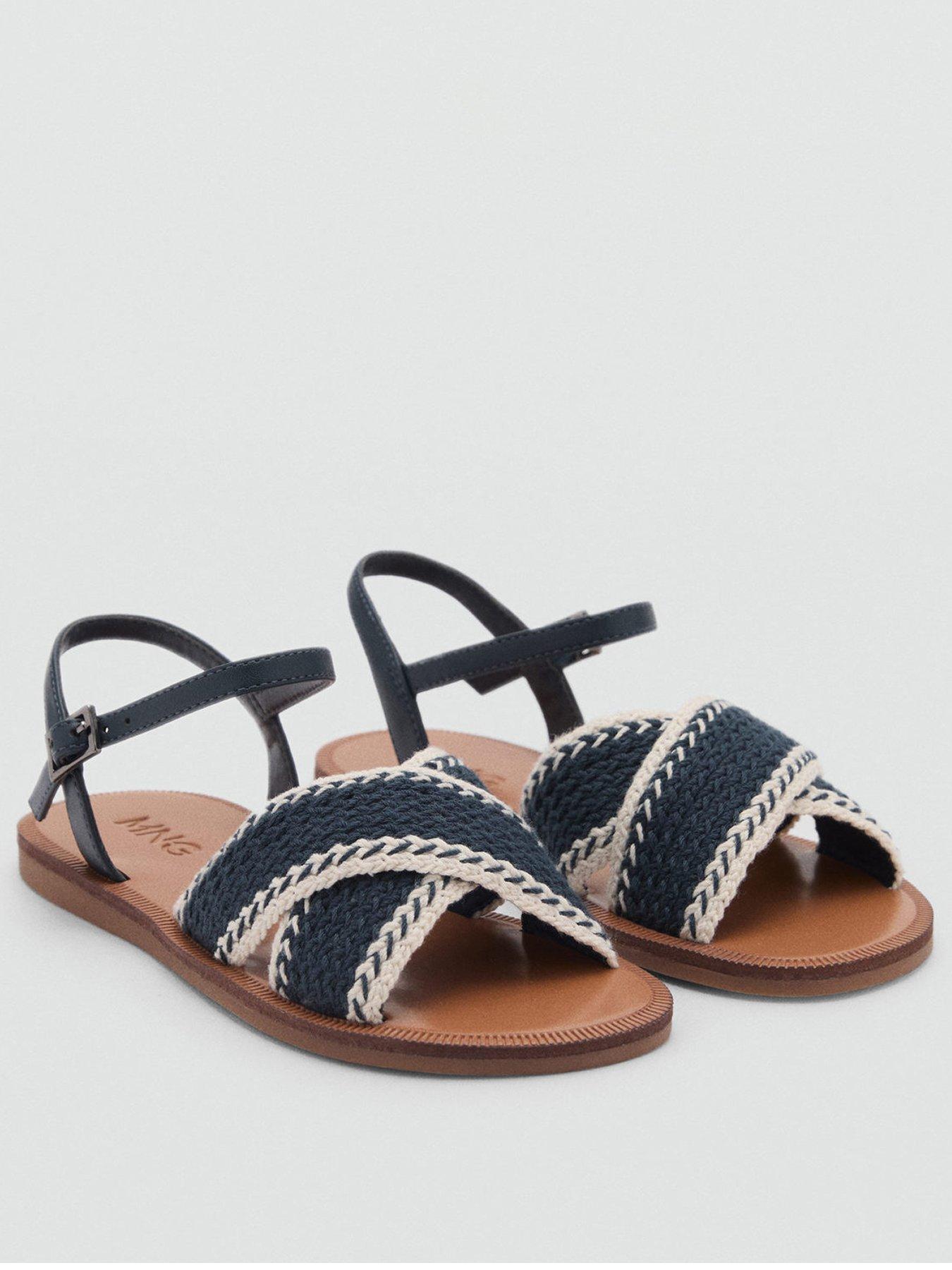 Image 2 of 4 of Mango Girls Crochet Sandals - Blue