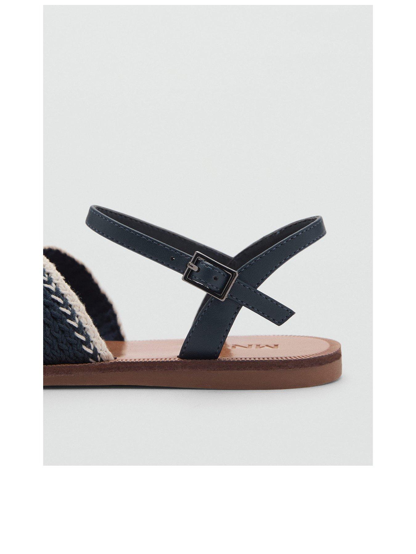 Image 3 of 4 of Mango Girls Crochet Sandals - Blue