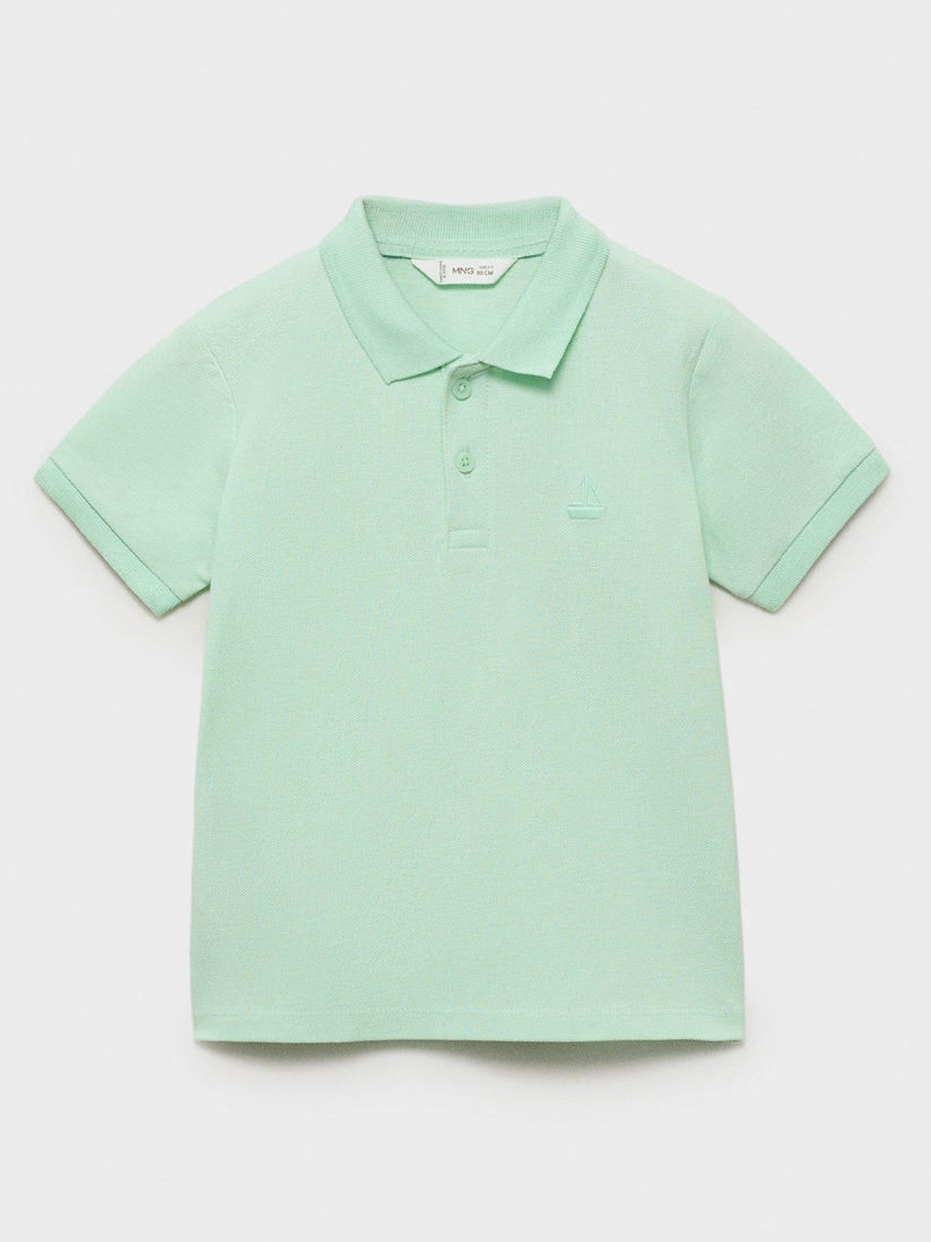 undefined Younger Boys Short Sleeve Polo Shirt - Mint