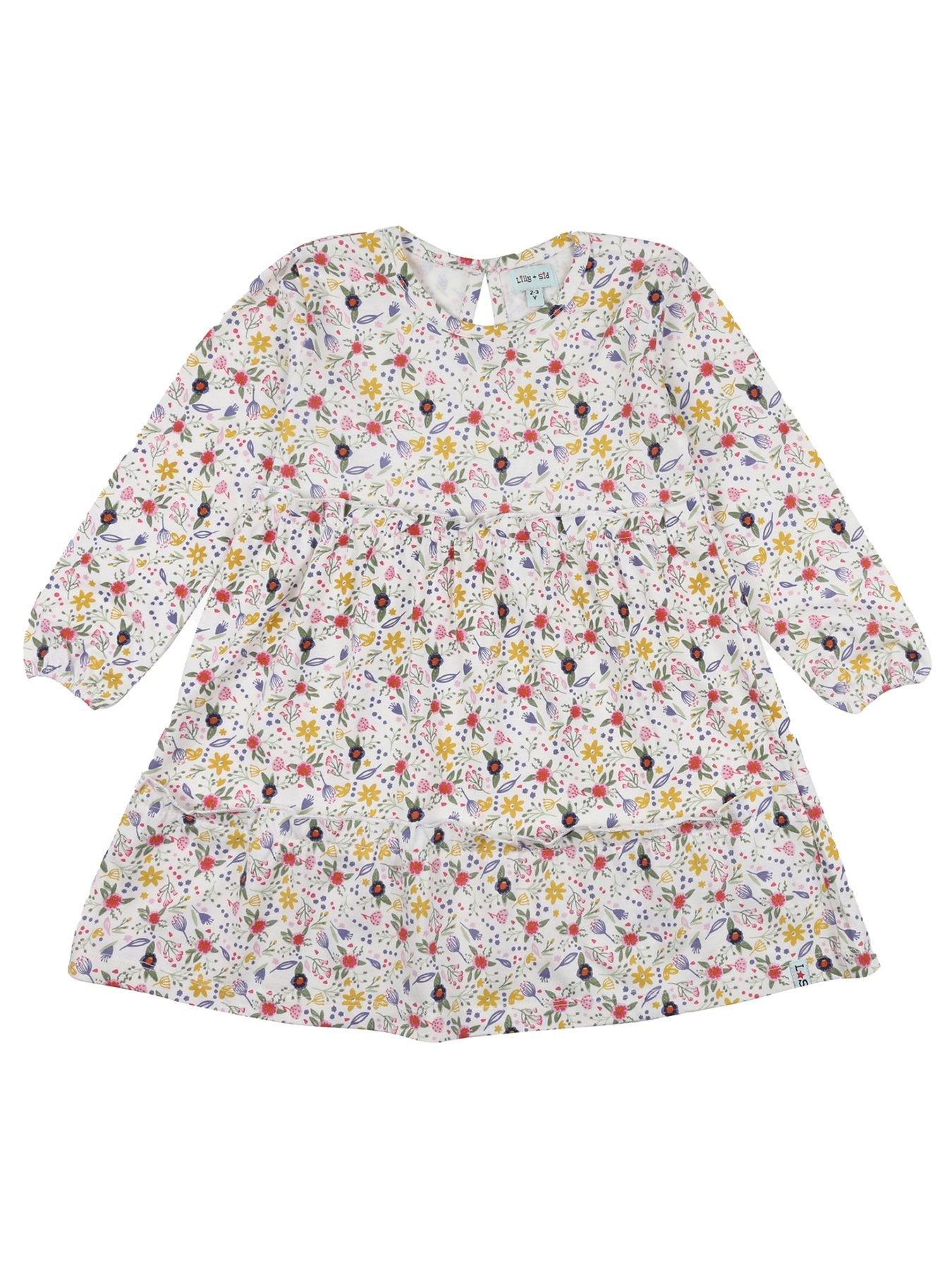 undefined Girls Floral Print Tiered Dress - Multi