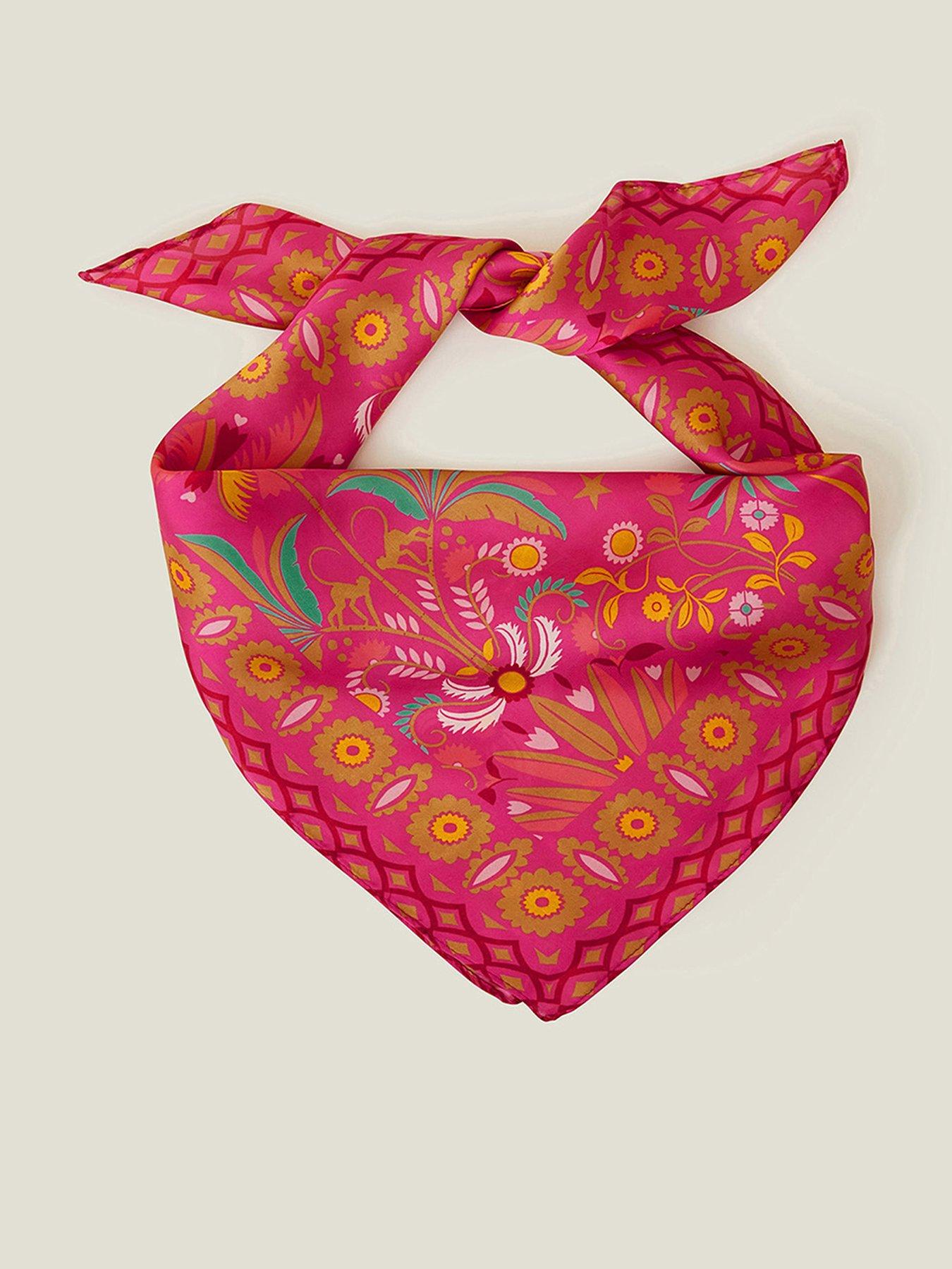undefined Jaipur Palm Satin Square - Fuchsia