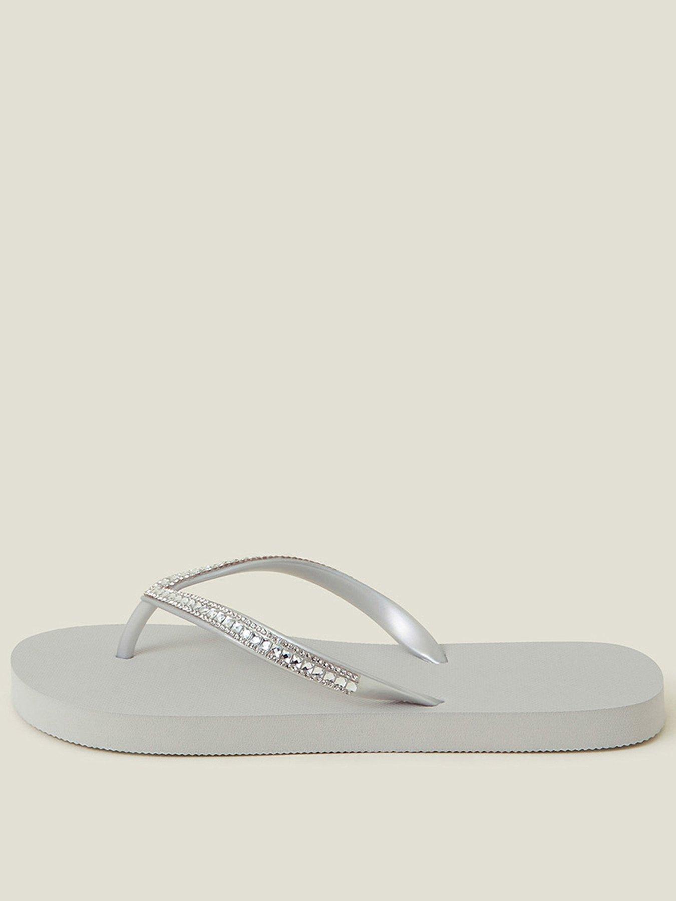 Tapered Flip Flop Silver