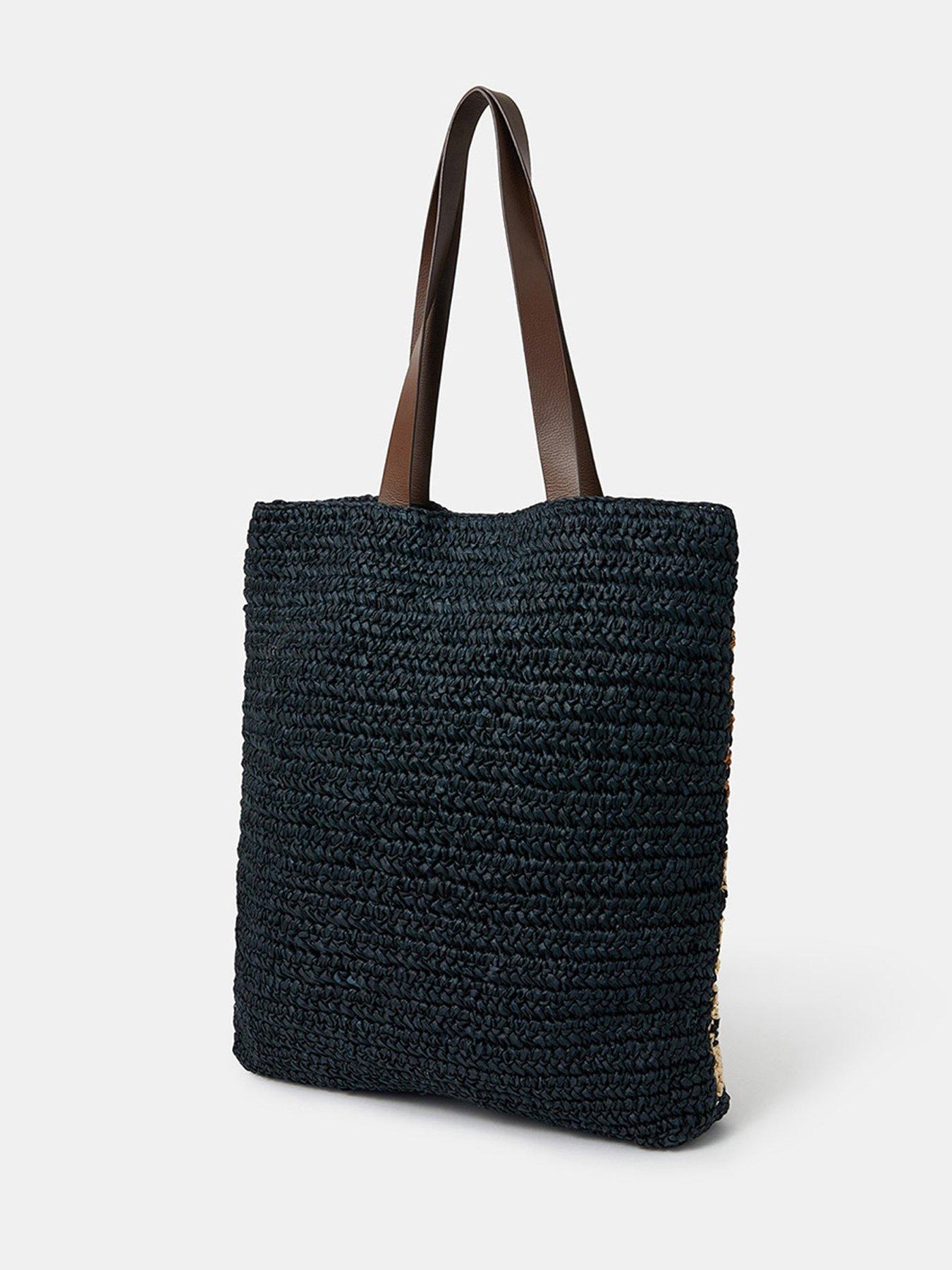 Image 3 of 5 of Accessorize Aztec Raffia Shoulder Bag - Multi