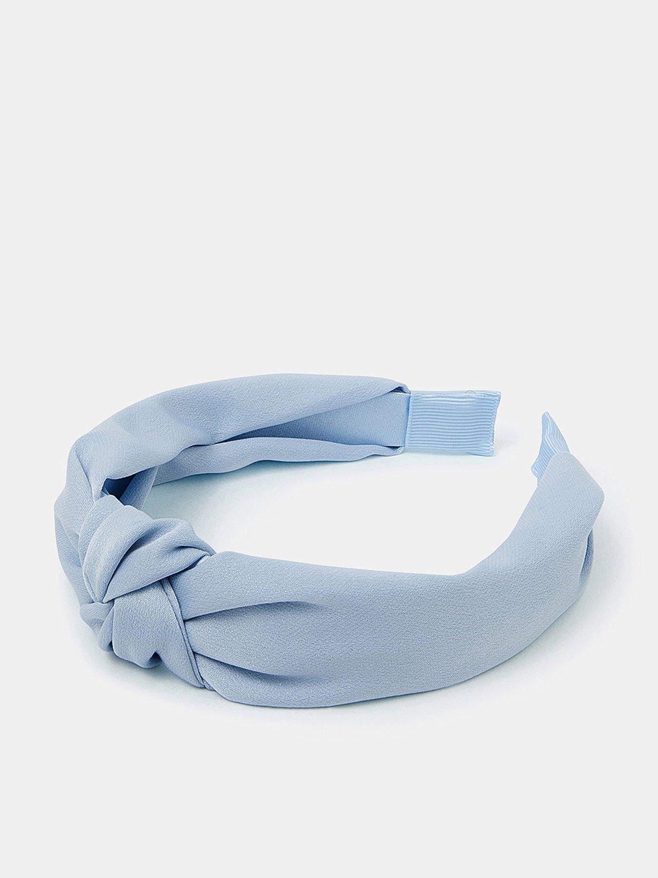 undefined Satin Knot Headband - Blue