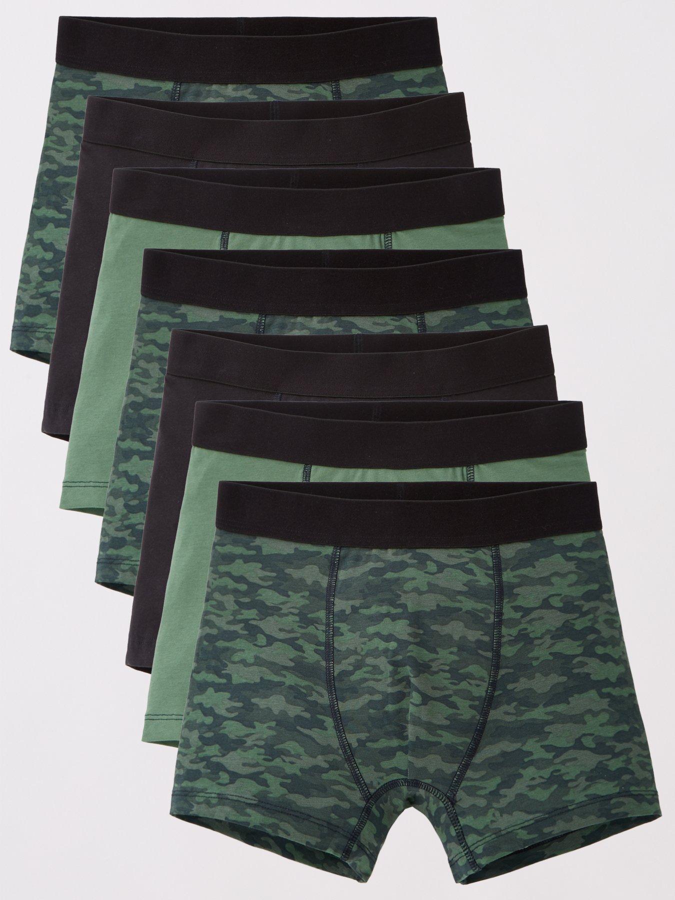 V by Very Boys 7 Pack Camo Print Boxers - Multi