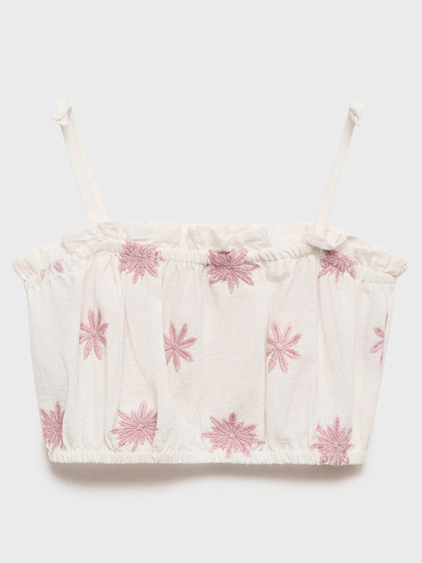 undefined Girls Scarlett Strappy Co-Ord Blouse - Cream