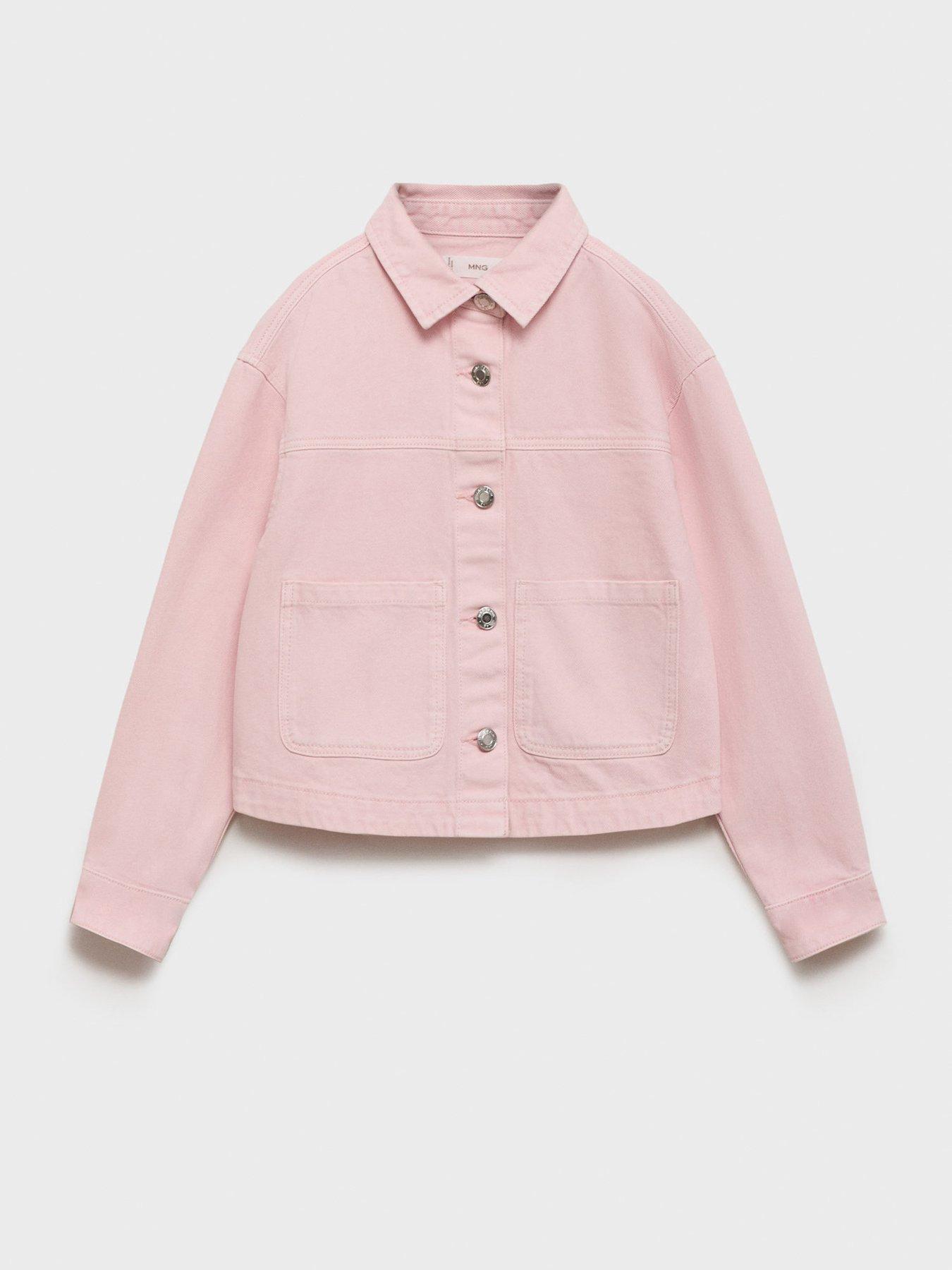 Image 2 of 5 of Mango Girls Sabina Co-Ord Denim Jacket - Pink