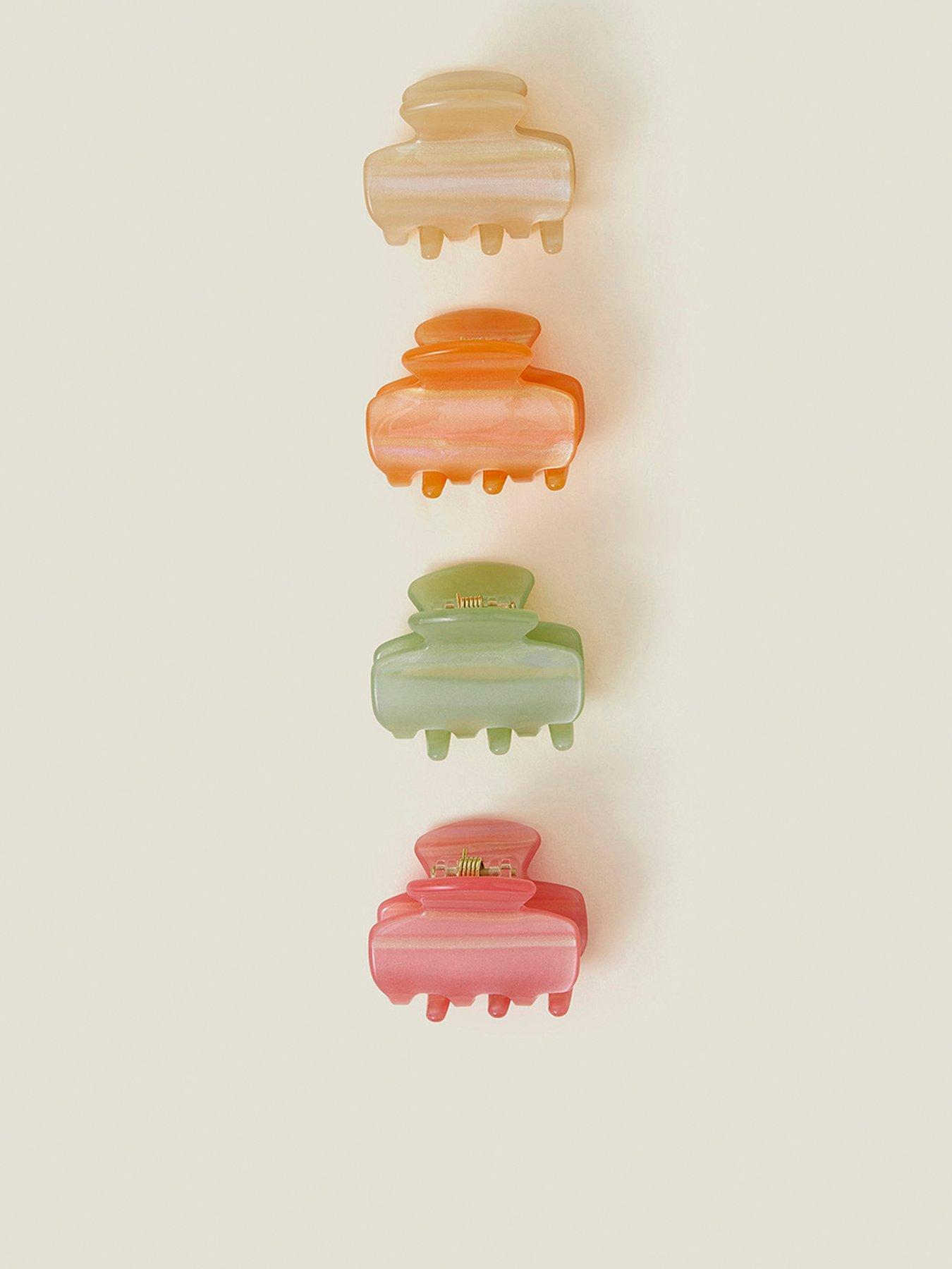 Image of Accessorize 4 X Small Claw Clips - Brights Multi