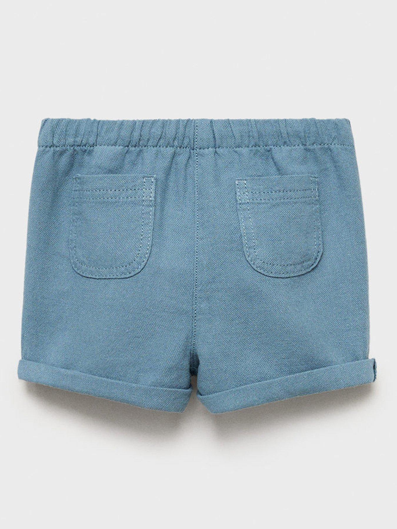 Image 2 of 4 of Mango Baby Boys Woven Shorts - Green