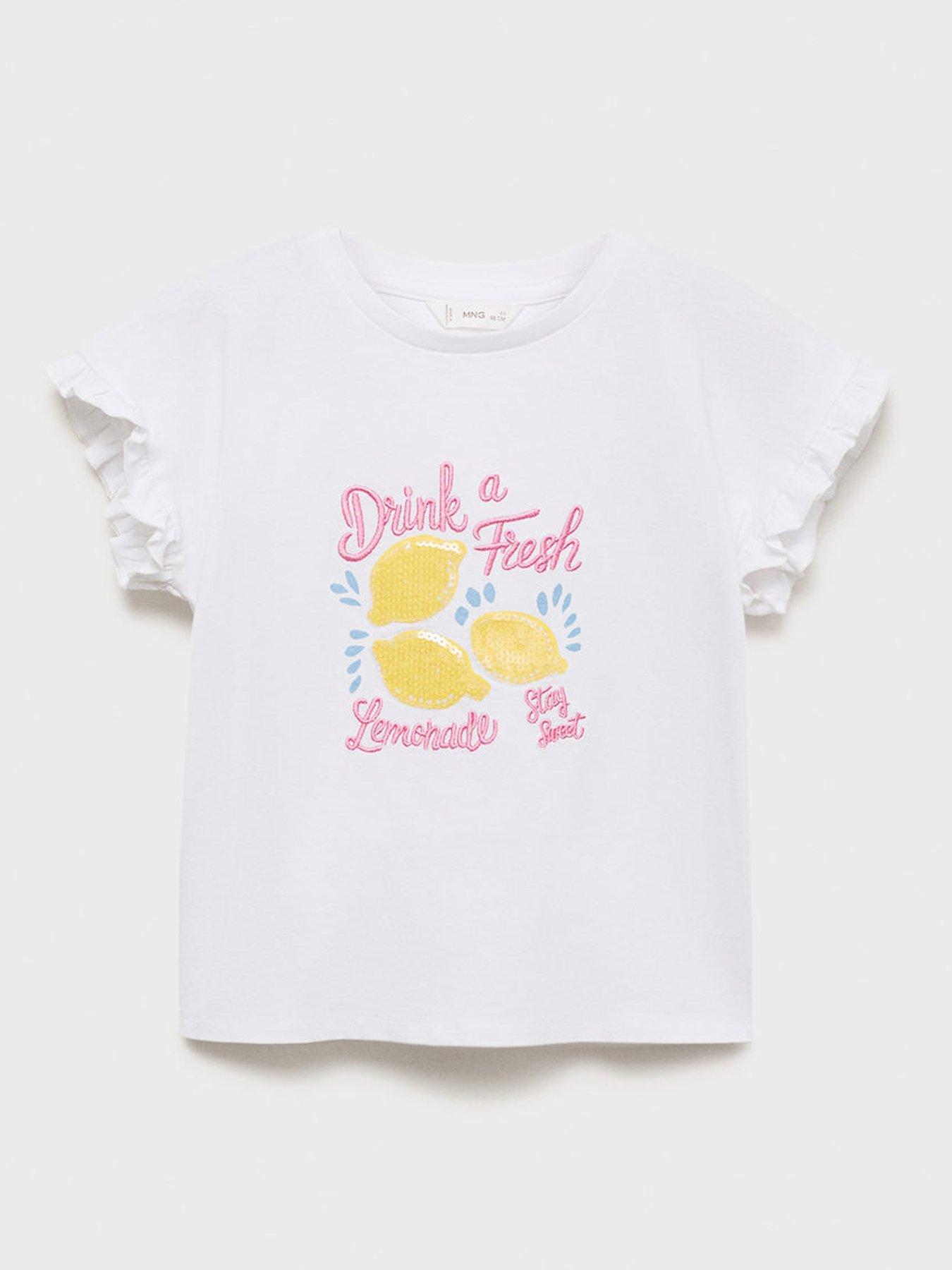 undefined Younger Girls Lemonade Short Sleeve T-Shirt - Light Cream - Light Cream