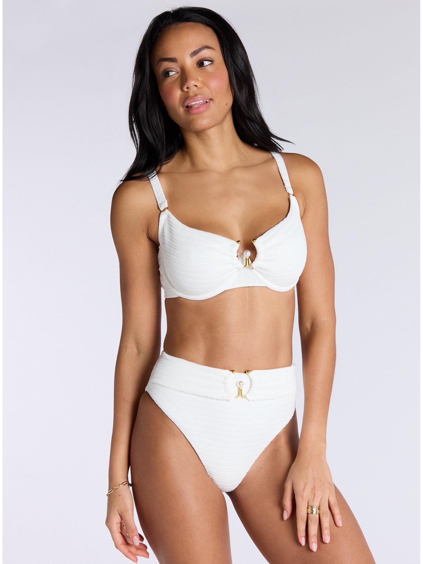 Image 3 of 4 of Boux Avenue Mirada Pearl Balconette Bikini Top - White