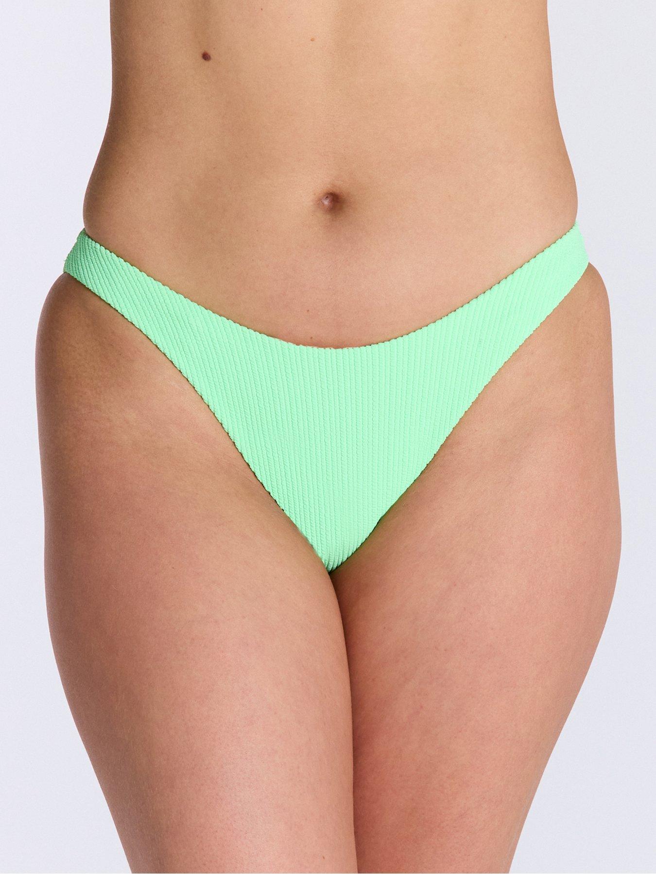 Image 4 of 4 of Boux Avenue Ibiza Texture Bikini Briefs - Green