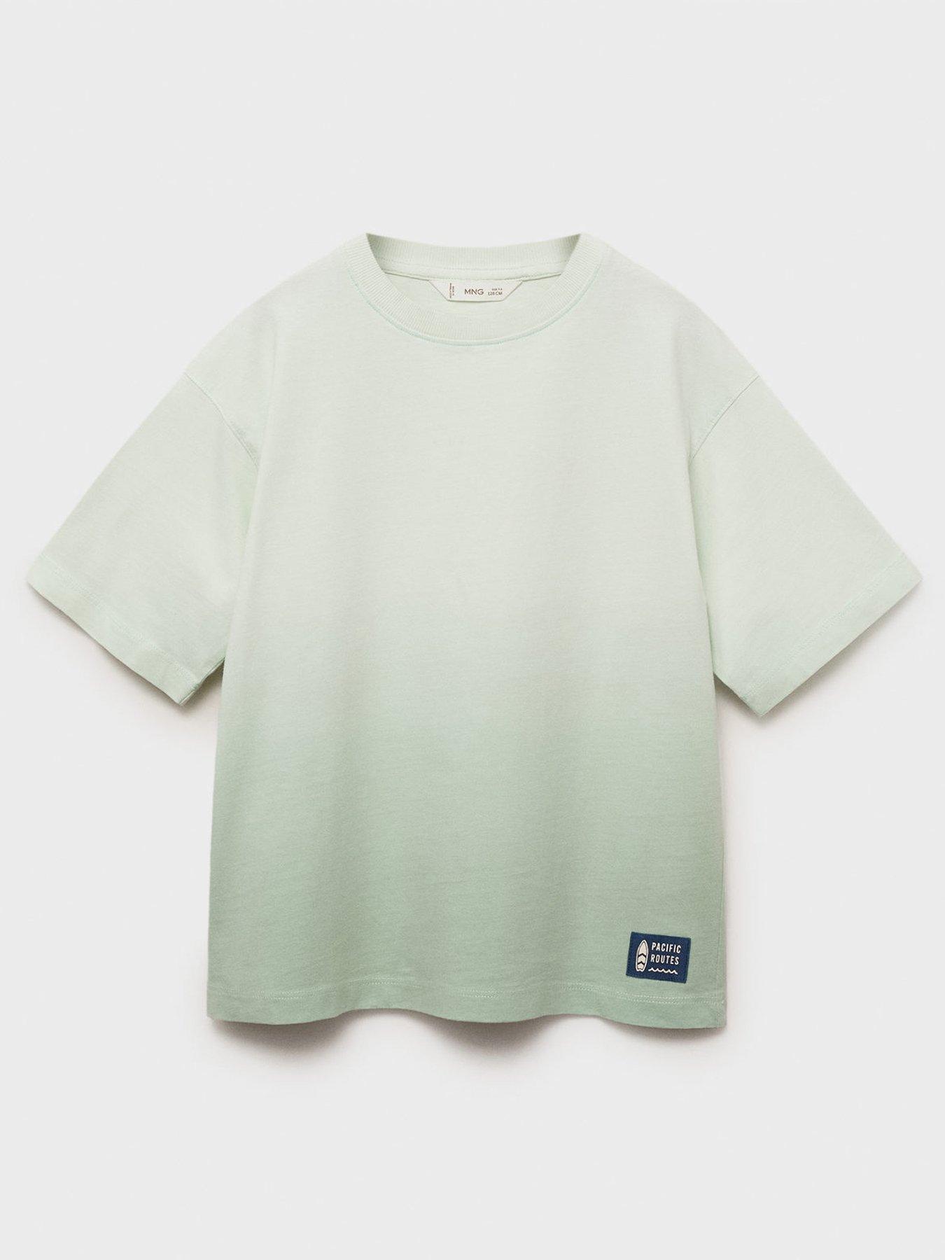 undefined Boys Dip Dye Short Sleeve Tshirt - Light Green