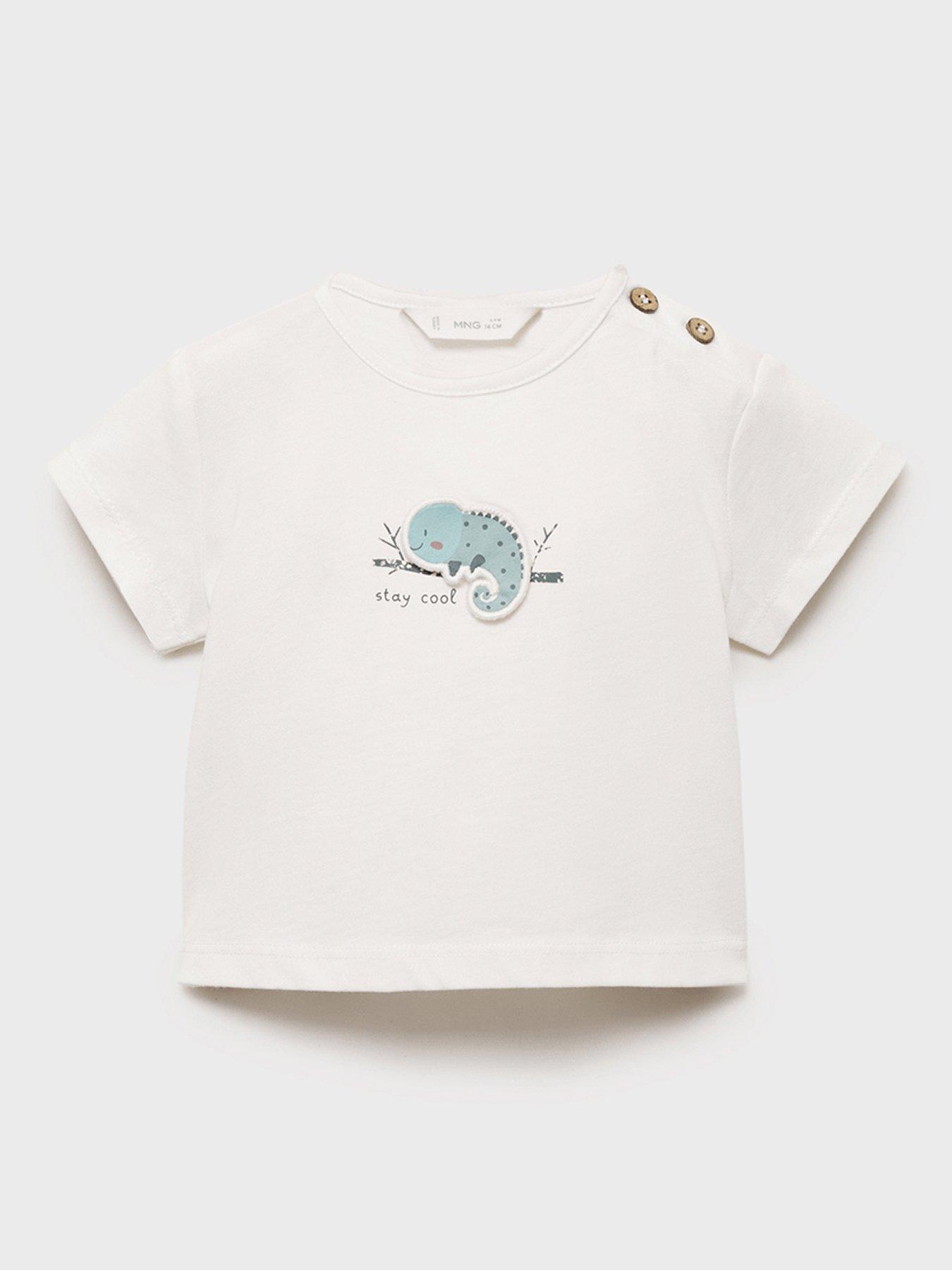 undefined Baby Unisex Chameleon Short Sleeve T-Shirt - Light Cream