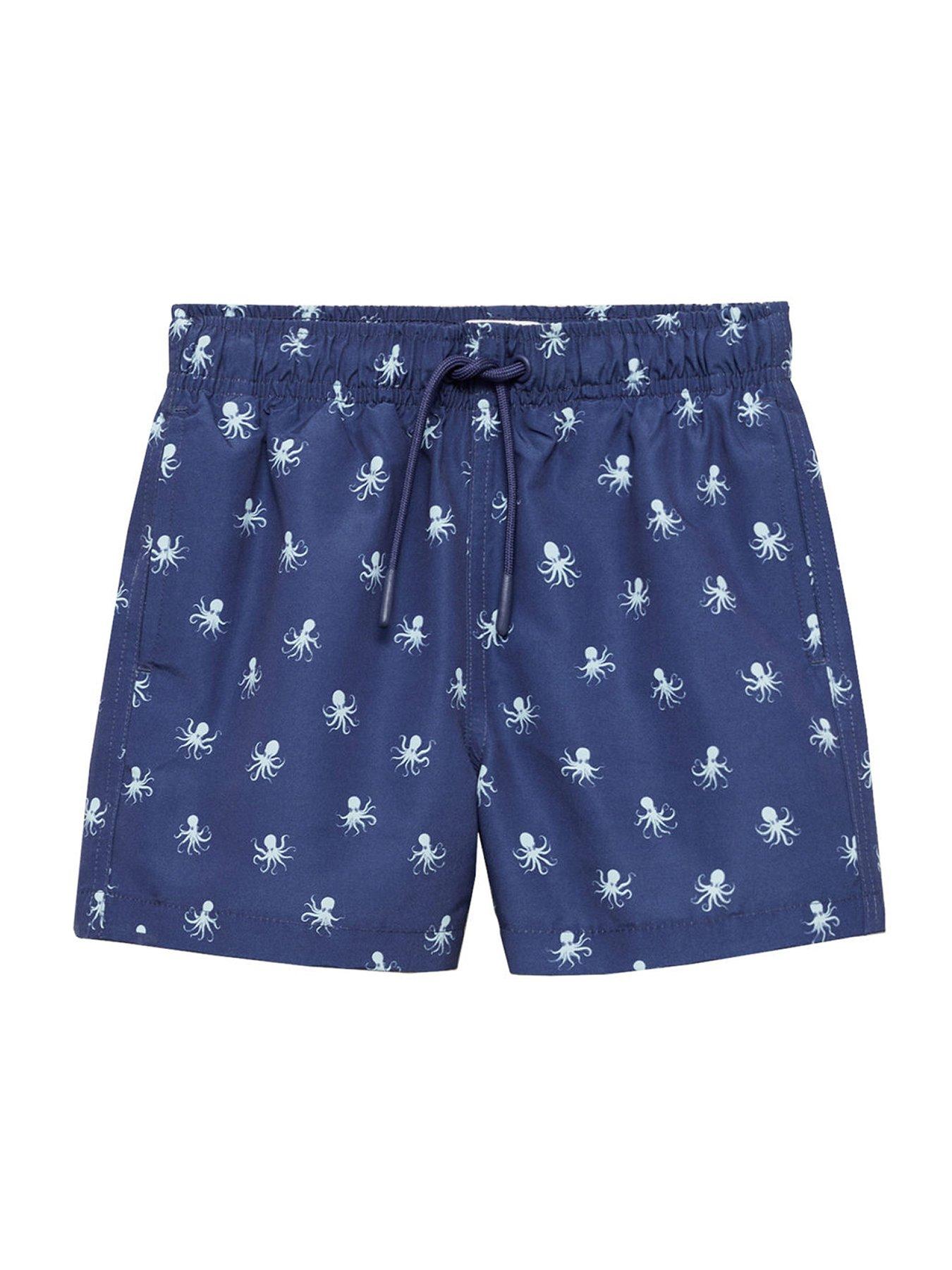 undefined Younger Boys Octopus Printed Swimshort - Navy