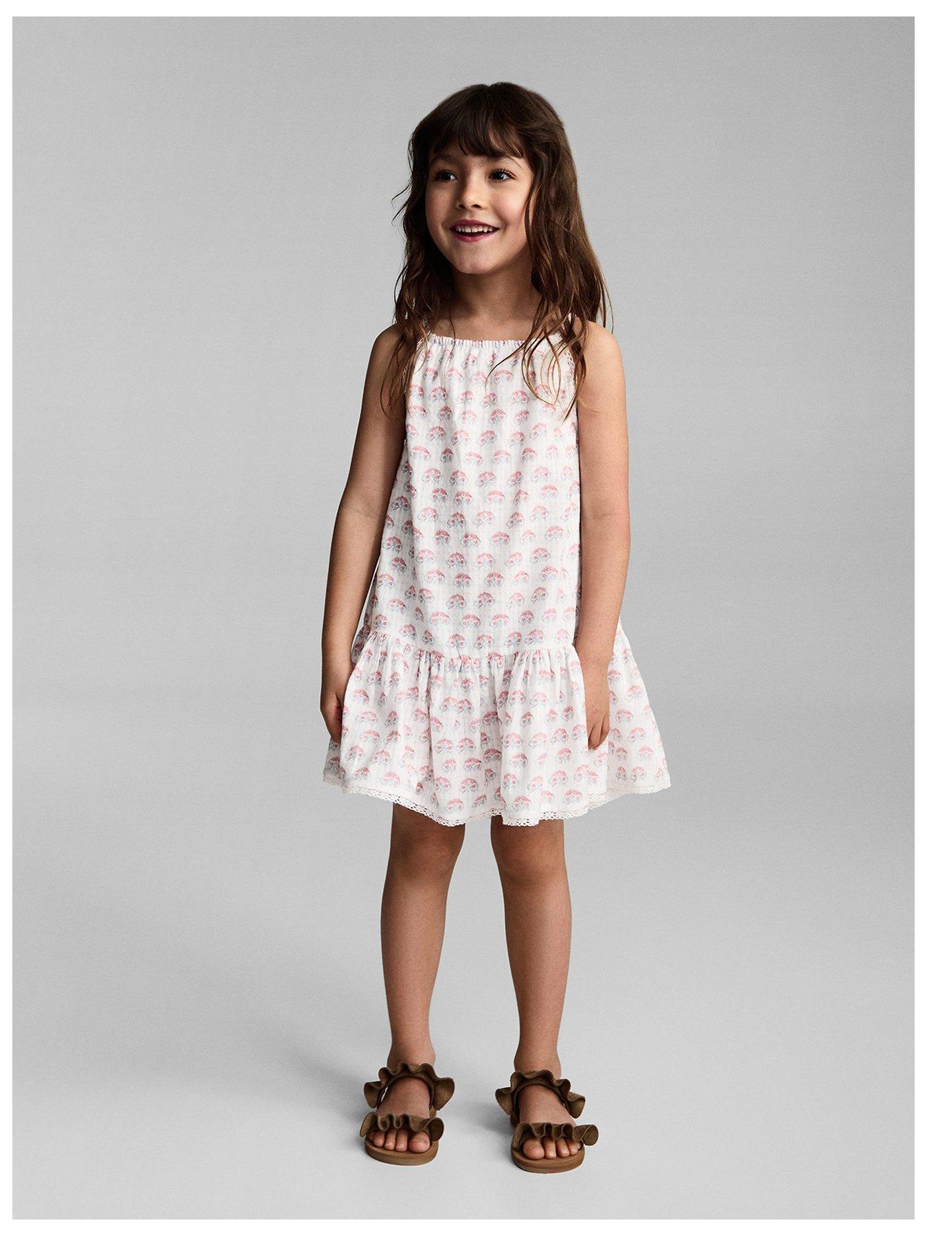 undefined Younger Girls Strappy Dress - White