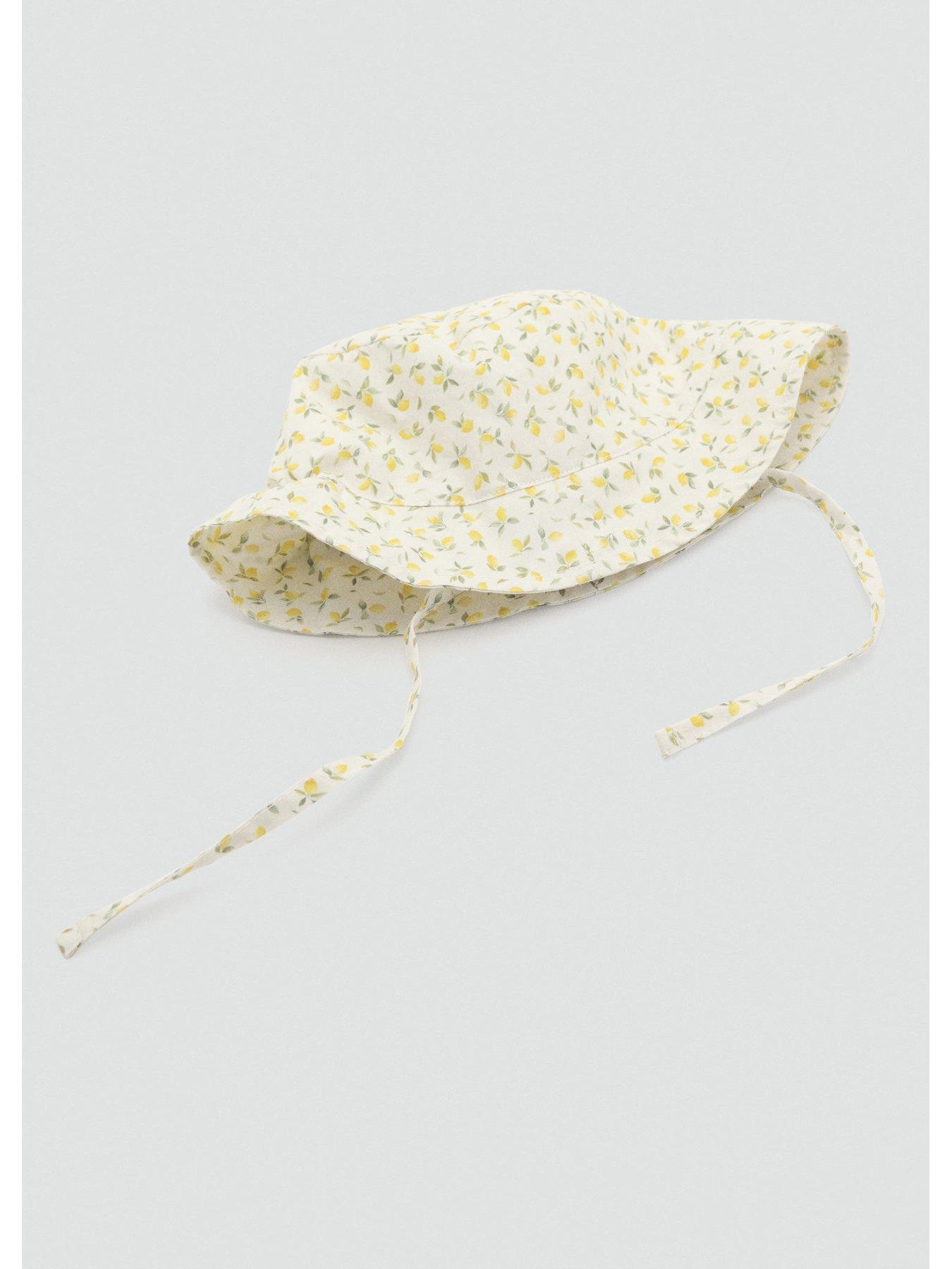 Image 2 of 4 of Mango Baby Girls Lemon Print Sun Hat - Yellow