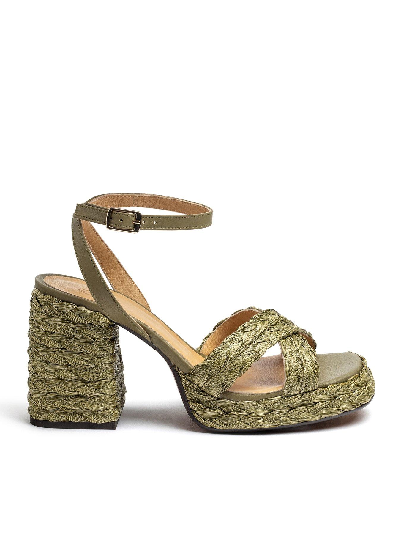 CASTANER Valeriette Braided Chunky Sandal - Olive Green