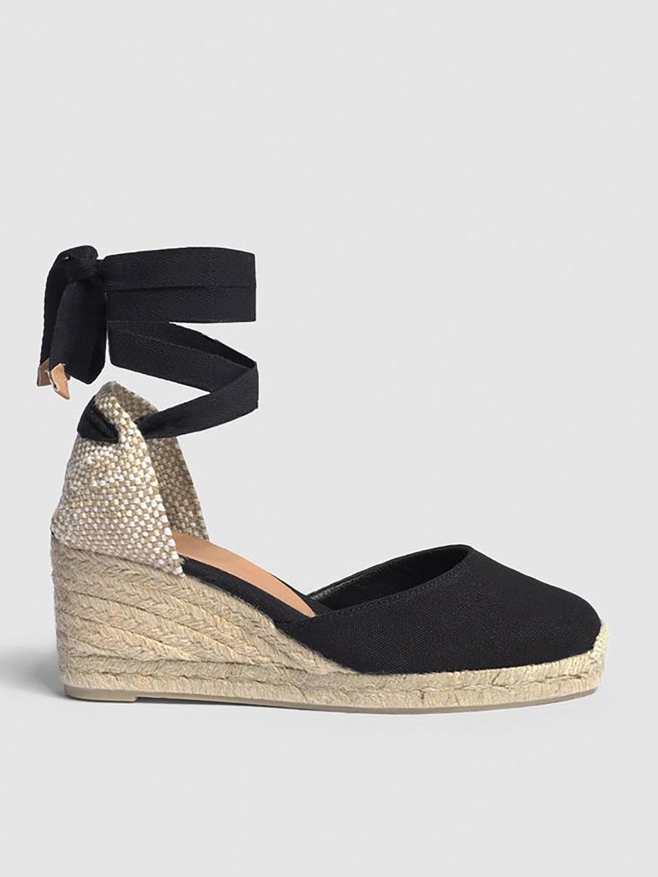 CASTANER Carina Wedge Espadrille - Black