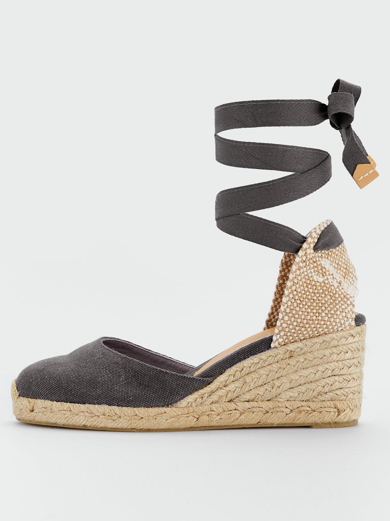 CASTANER Carina Wedge Espadrille - Charcoal