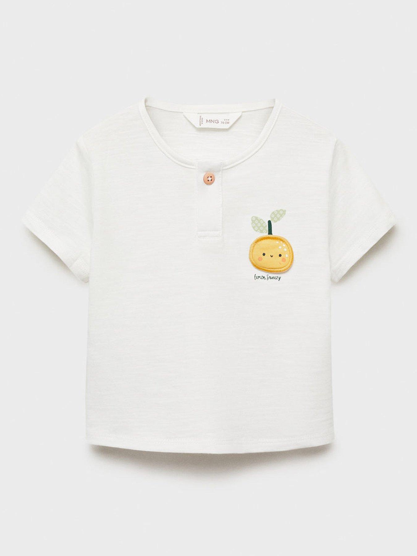 undefined Baby Unisex Lemon Short Sleeve T-Shirt - Light Cream