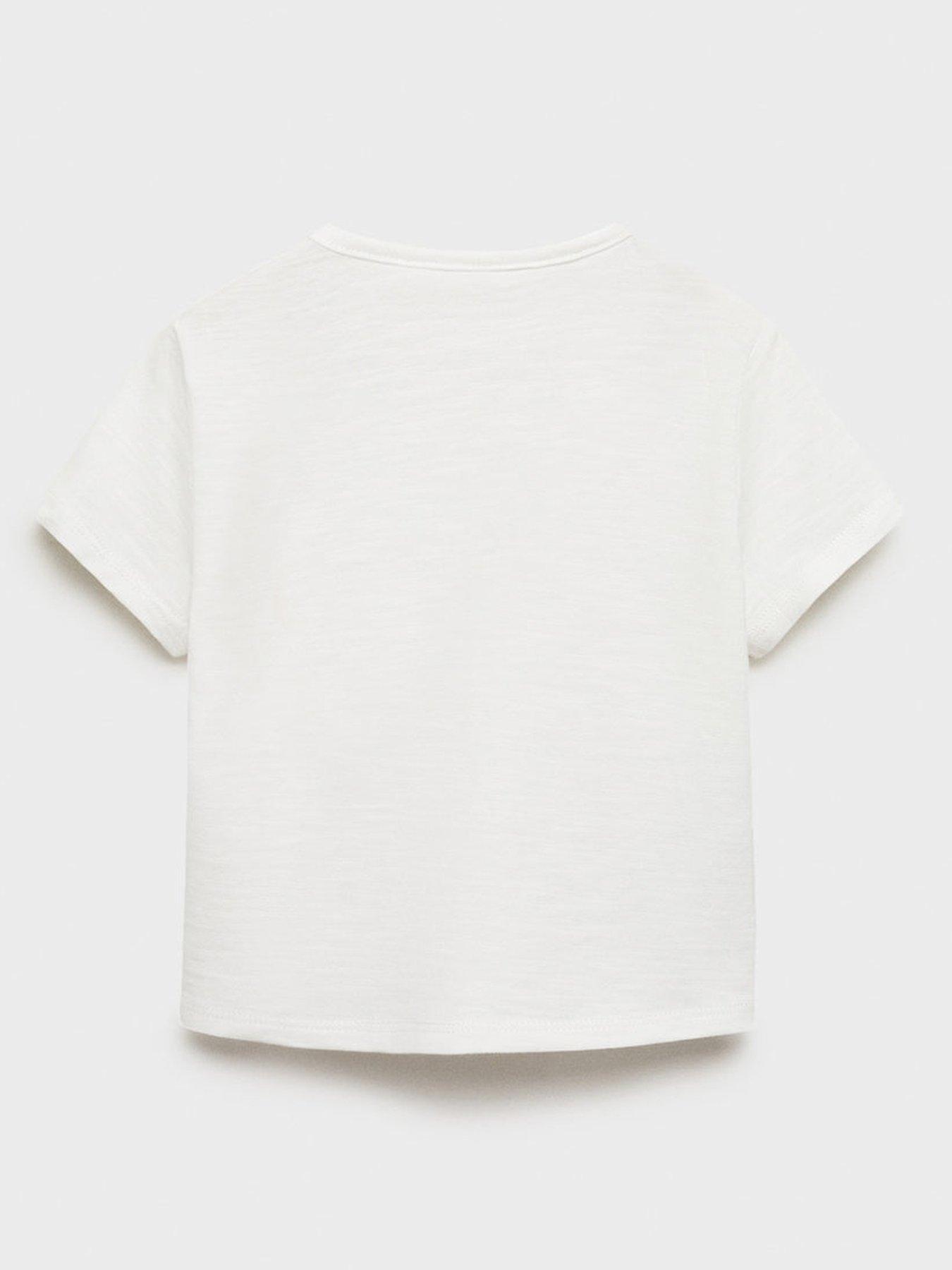 Image 2 of 4 of Mango Baby Unisex Lemon Short Sleeve T-Shirt - Light Cream