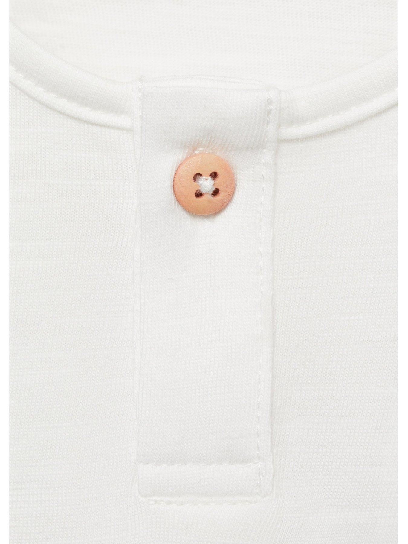 Image 3 of 4 of Mango Baby Unisex Lemon Short Sleeve T-Shirt - Light Cream