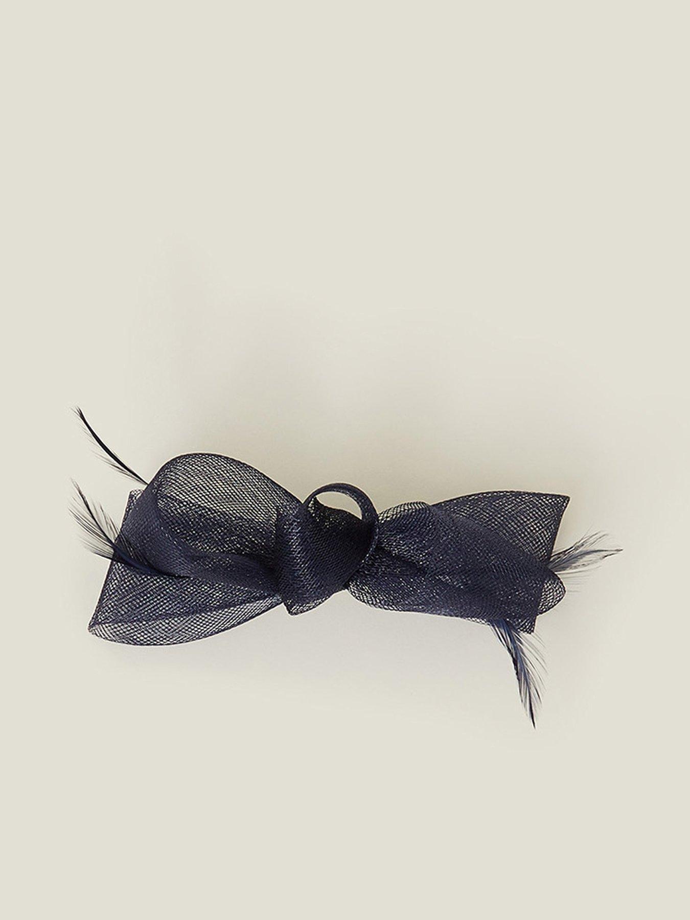 undefined Ellie Bow Clip - Navy