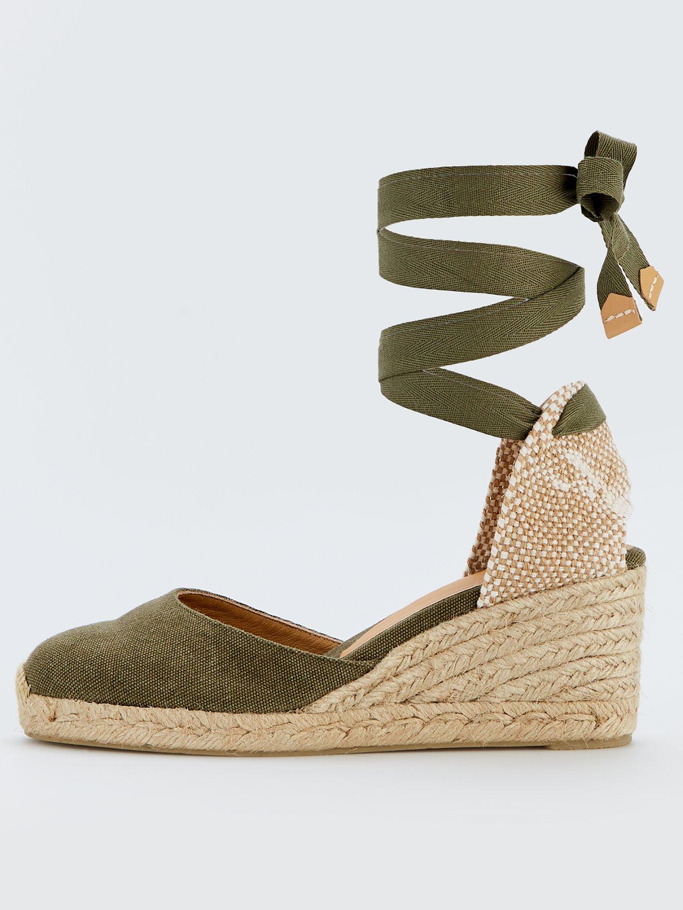 CASTANER Carina Wedge Espadrille - Olive
