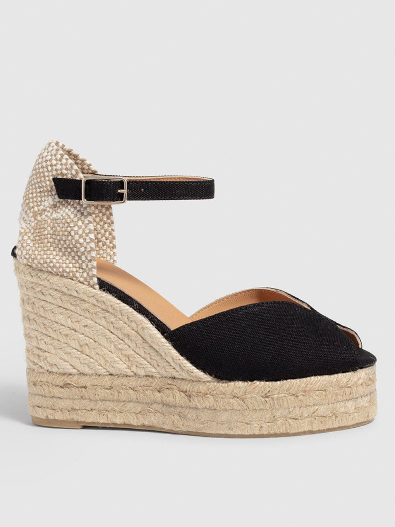 undefined Bianca Chunky Open Toe Espadrille - Black